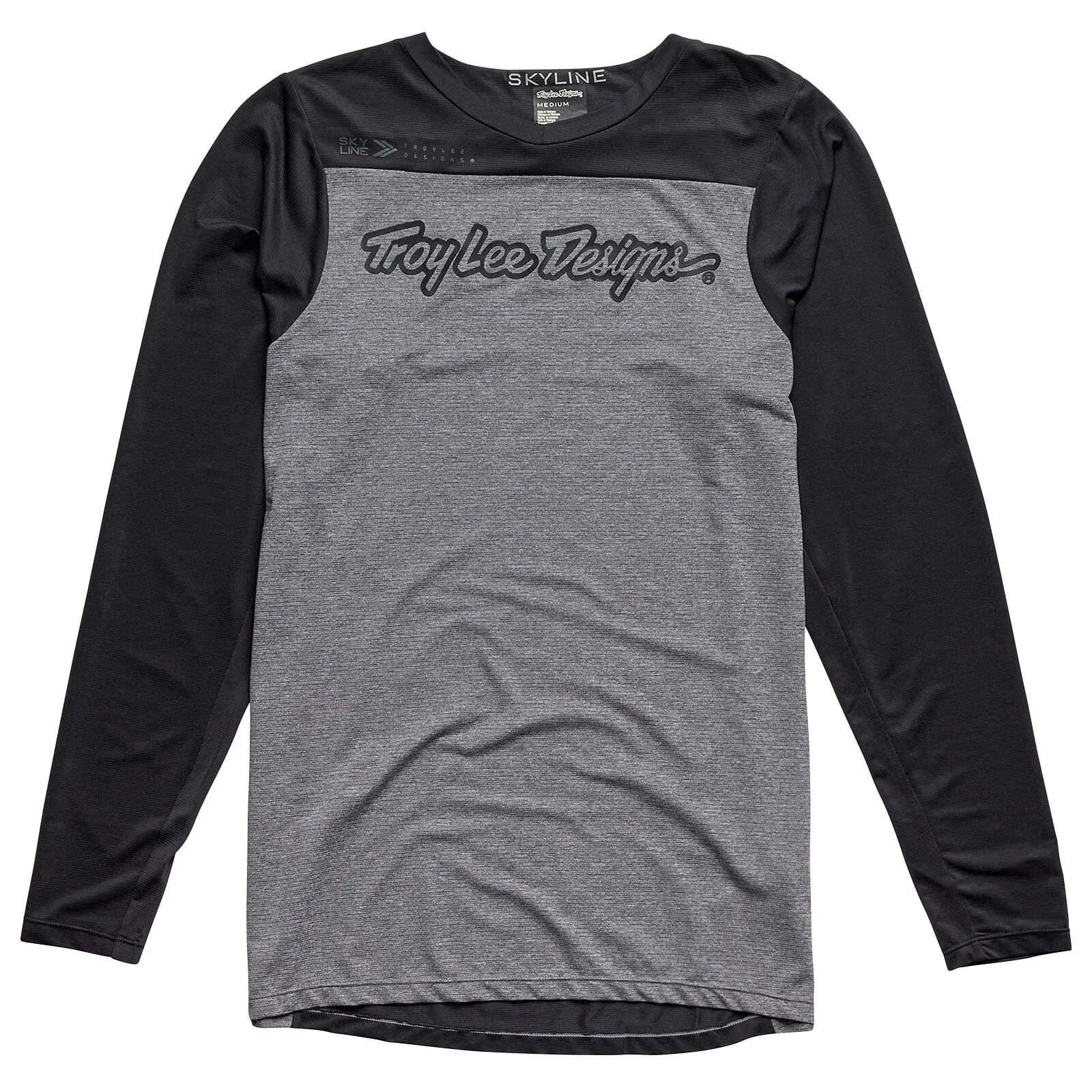 Troy Lee Designs Skyline LS Jersey Signature - Heather Grey/Black / S