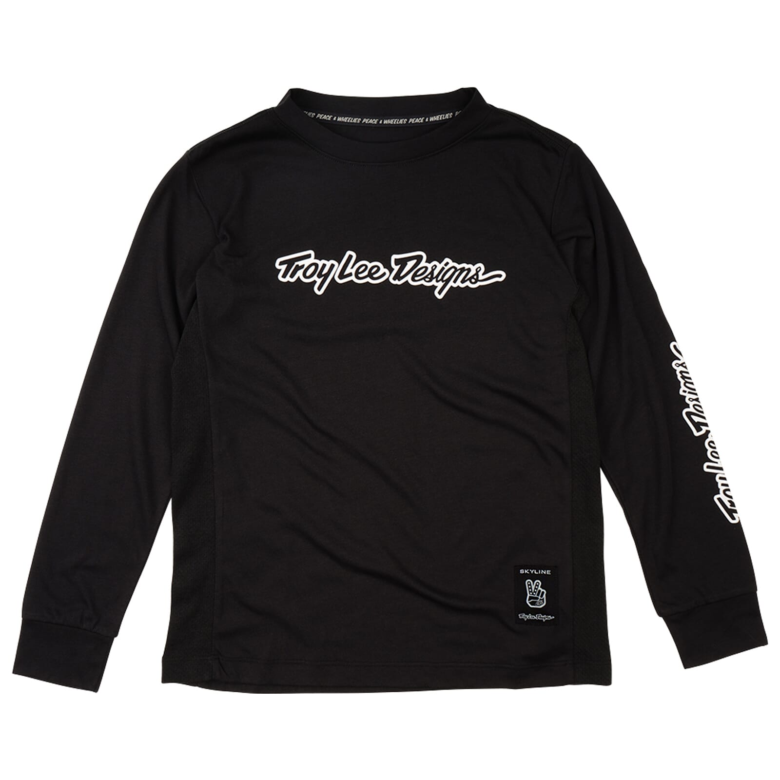 Troy Lee Designs Skyline Ride Youth Long Sleeve Jersey Signature - Black / XS