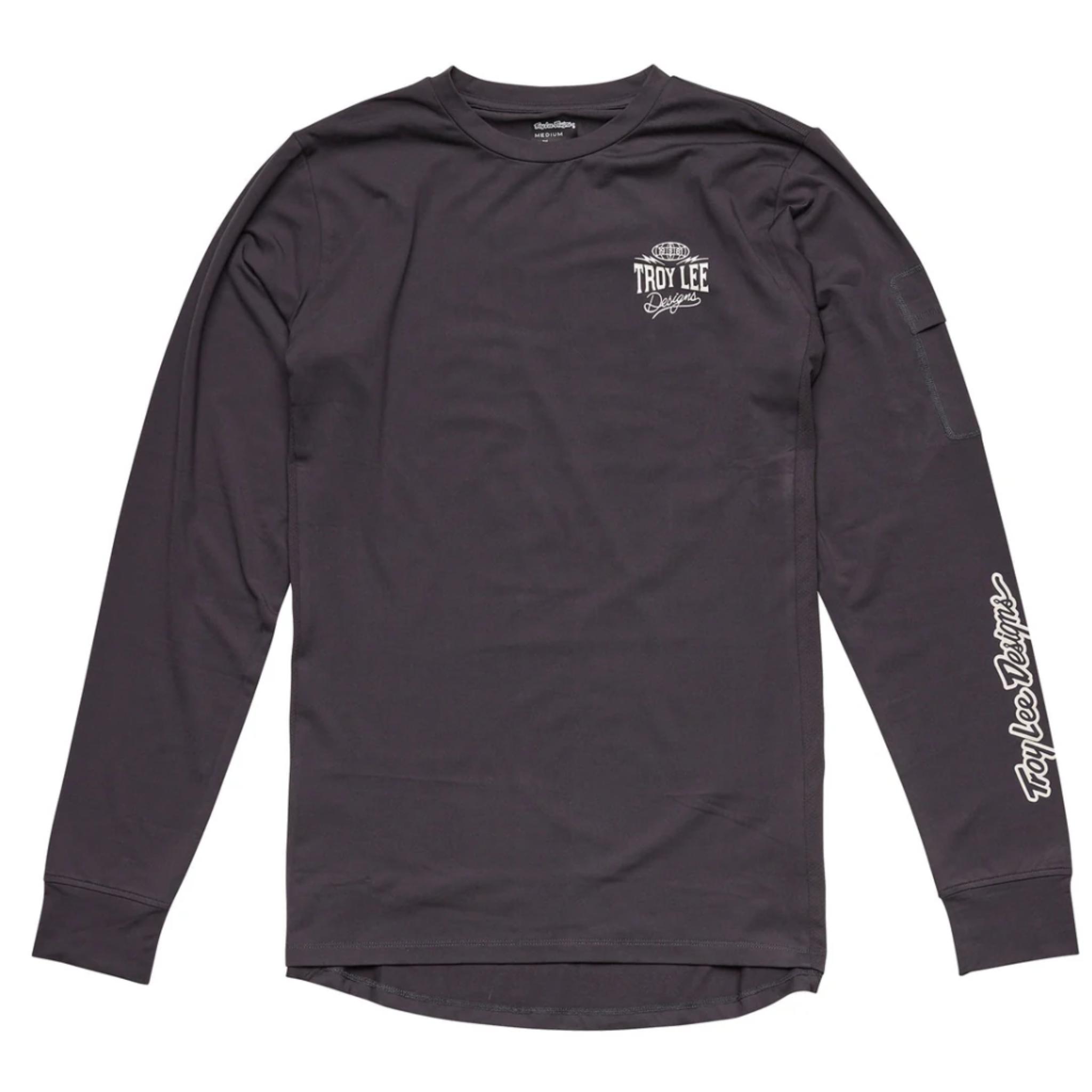 Troy Lee Designs Youth Ride Tee Bolts - Carbon / L