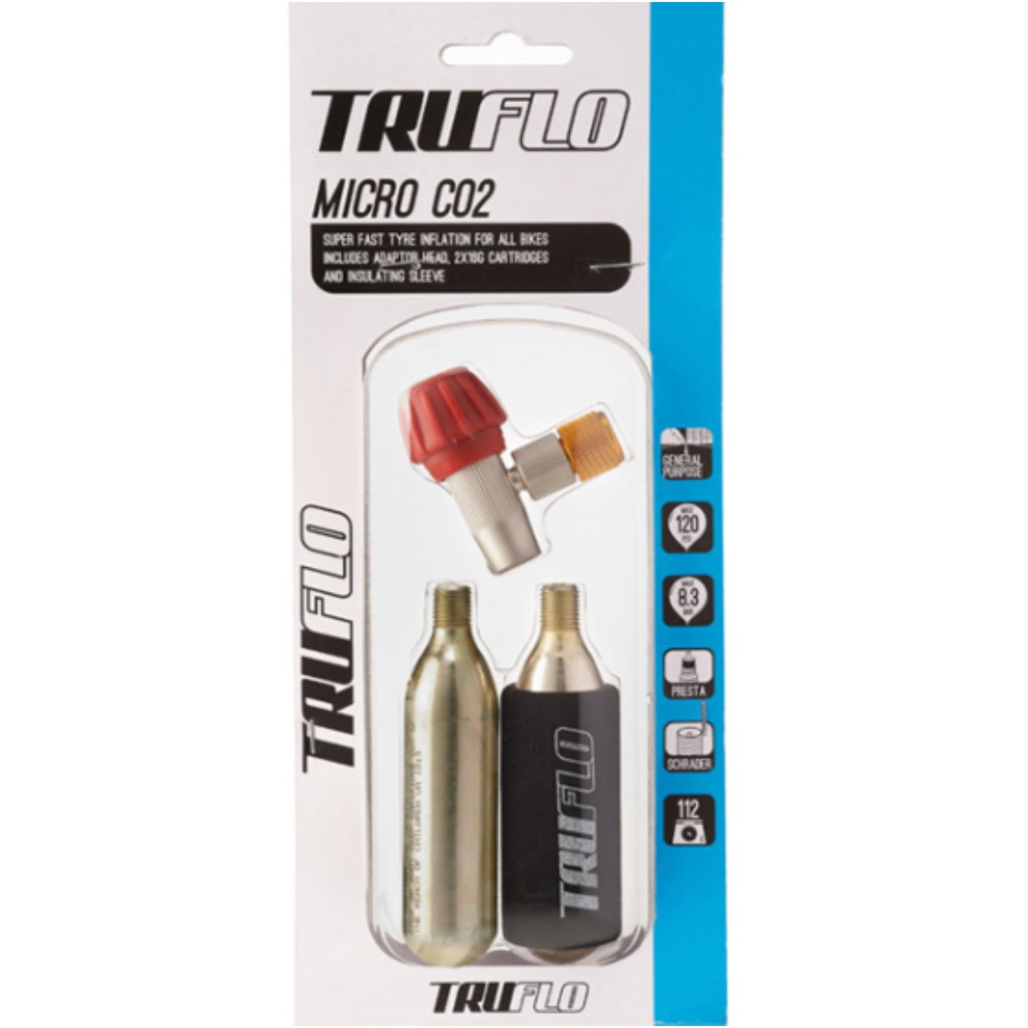 Truflo Micro CO2 pump - including 2 x 16 g cartridges