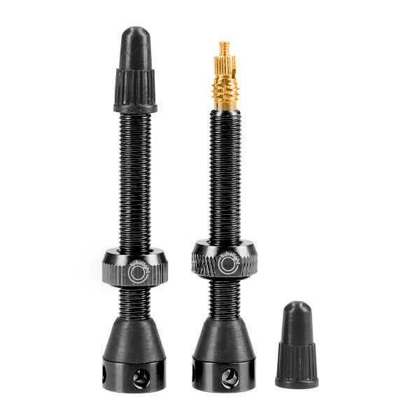 Tubolight Tubeless Valves - Brass Black / 50mm / Brass