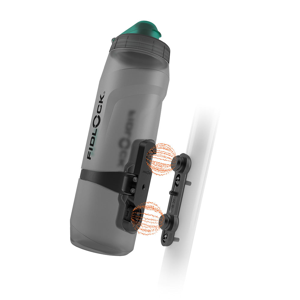 TWIST Anti-Bac Water Bottle + Bike Base Trans Black/Green / 800ml