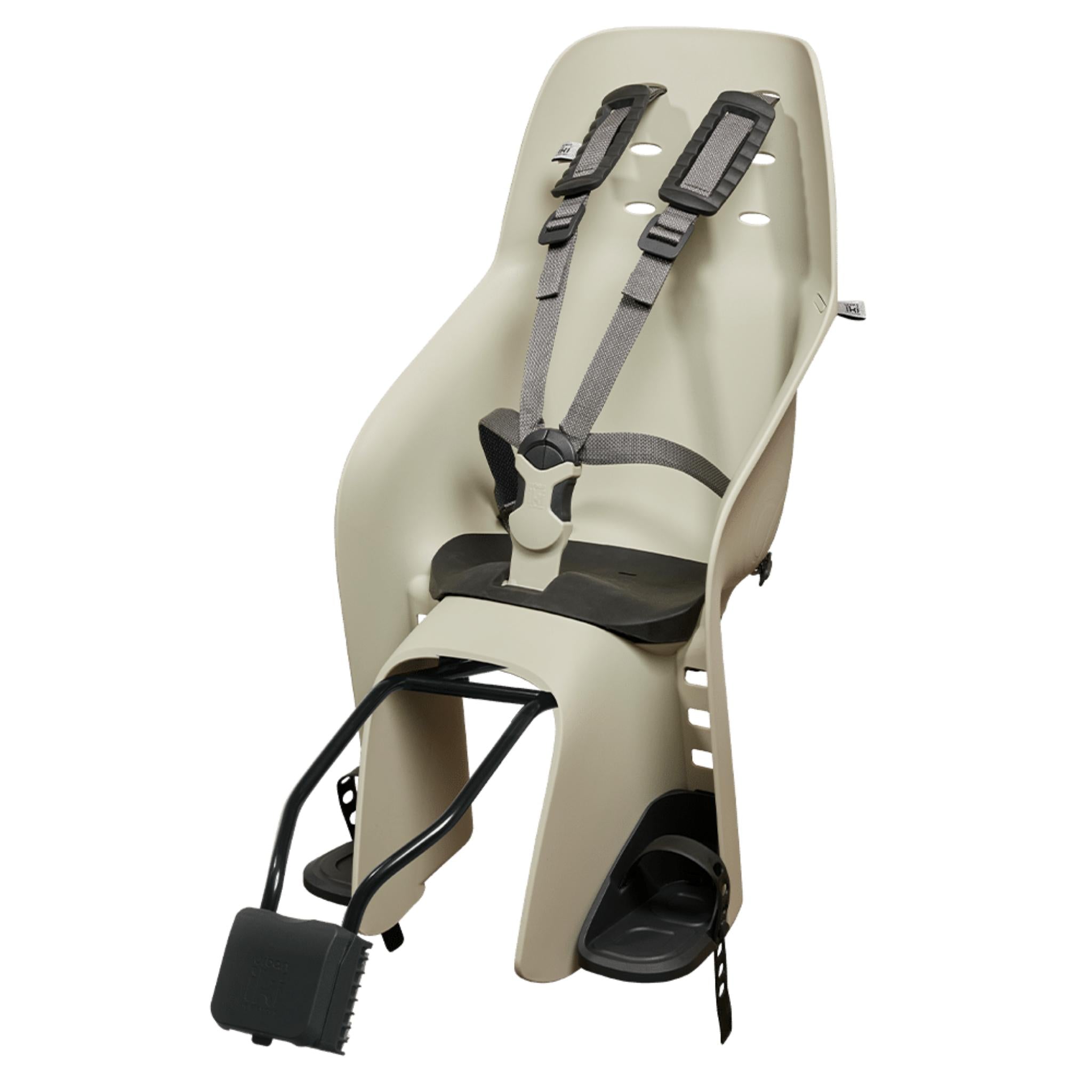U–me Rear Child Bike Seat - Frame Mount/EasyFix Nagisa Beige / Bincho Black