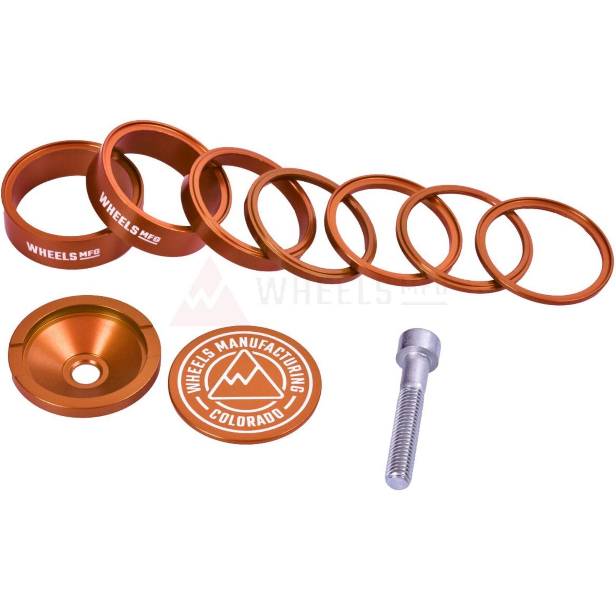 Wheels Manufacturing Pro StackRight Headset Spacer Kit Orange / One size
