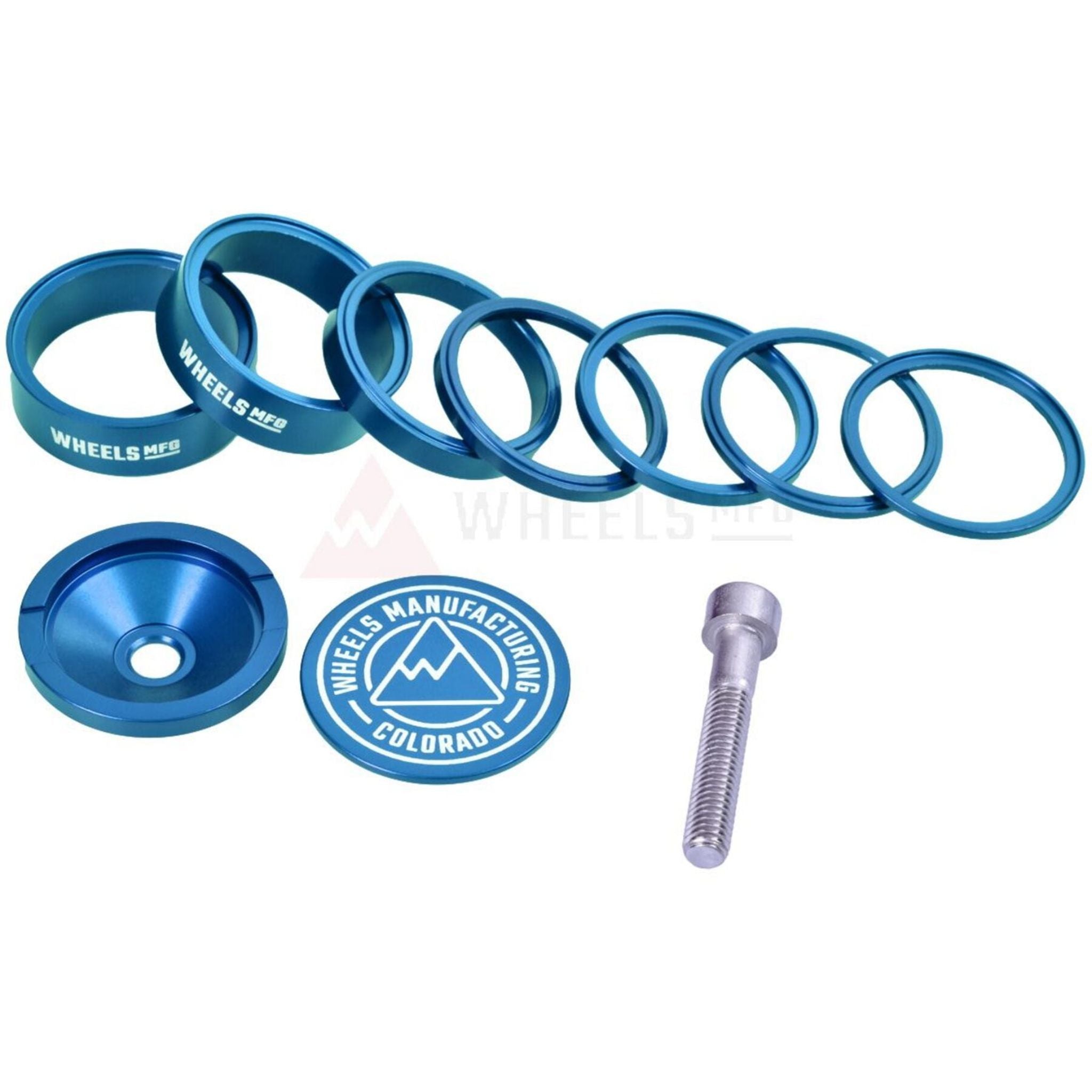 Wheels Manufacturing Pro StackRight Headset Spacer Kit Teal / One size