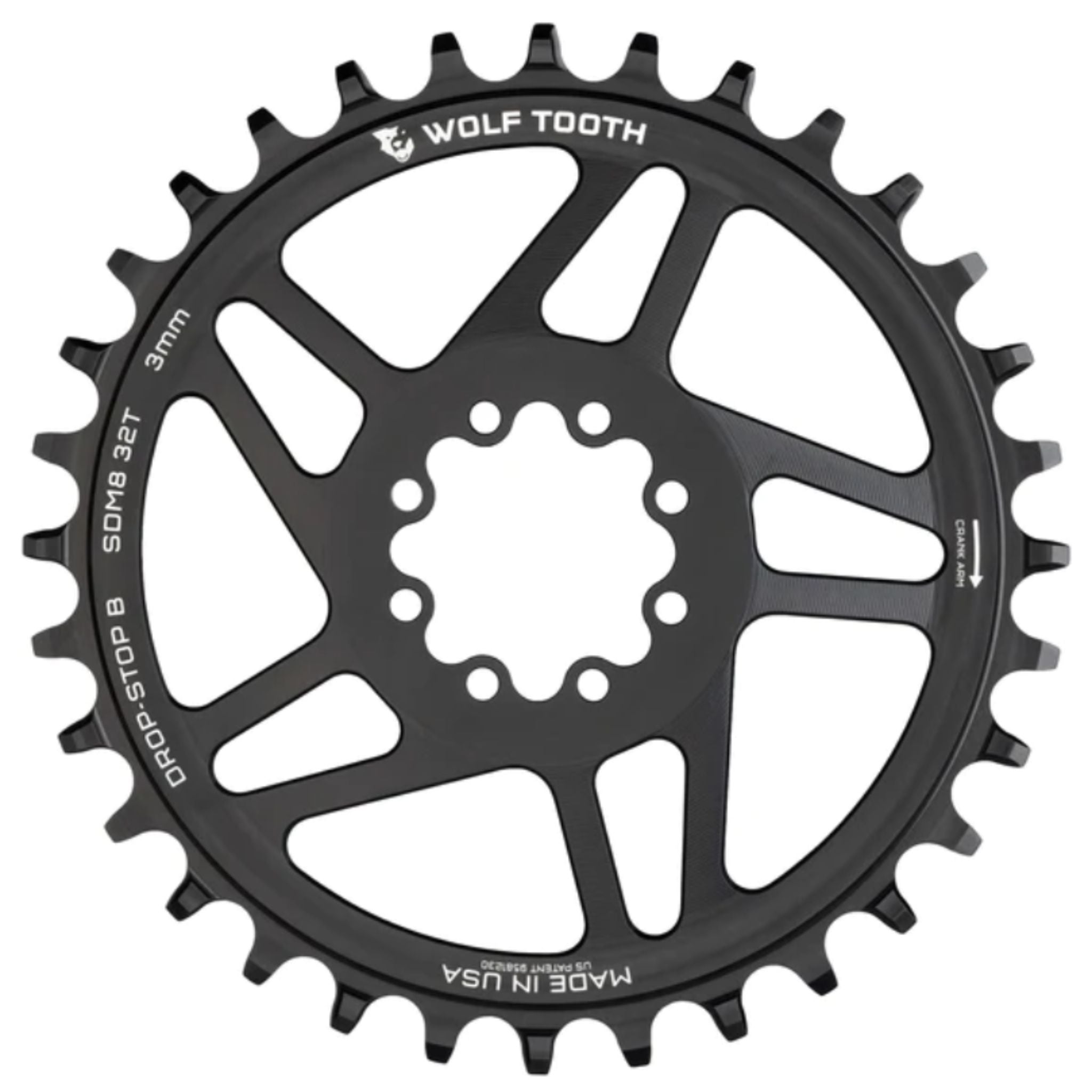 Wolf Tooth Direct Mount Chainring - SRAM 8-Bolt (Transmission) 38T