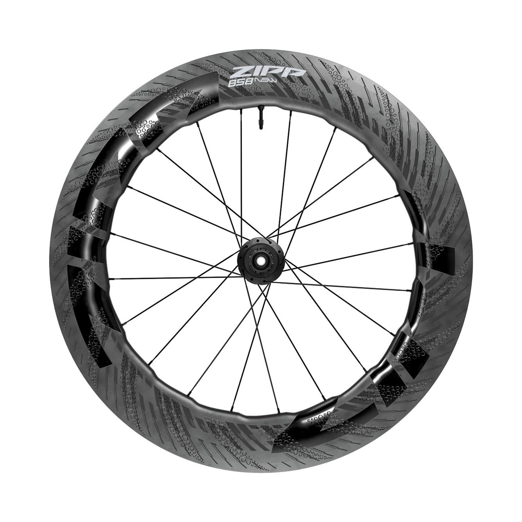 Zipp 858 NSW Carbon Disc Brake Front Wheel Black / 12 x 100mm