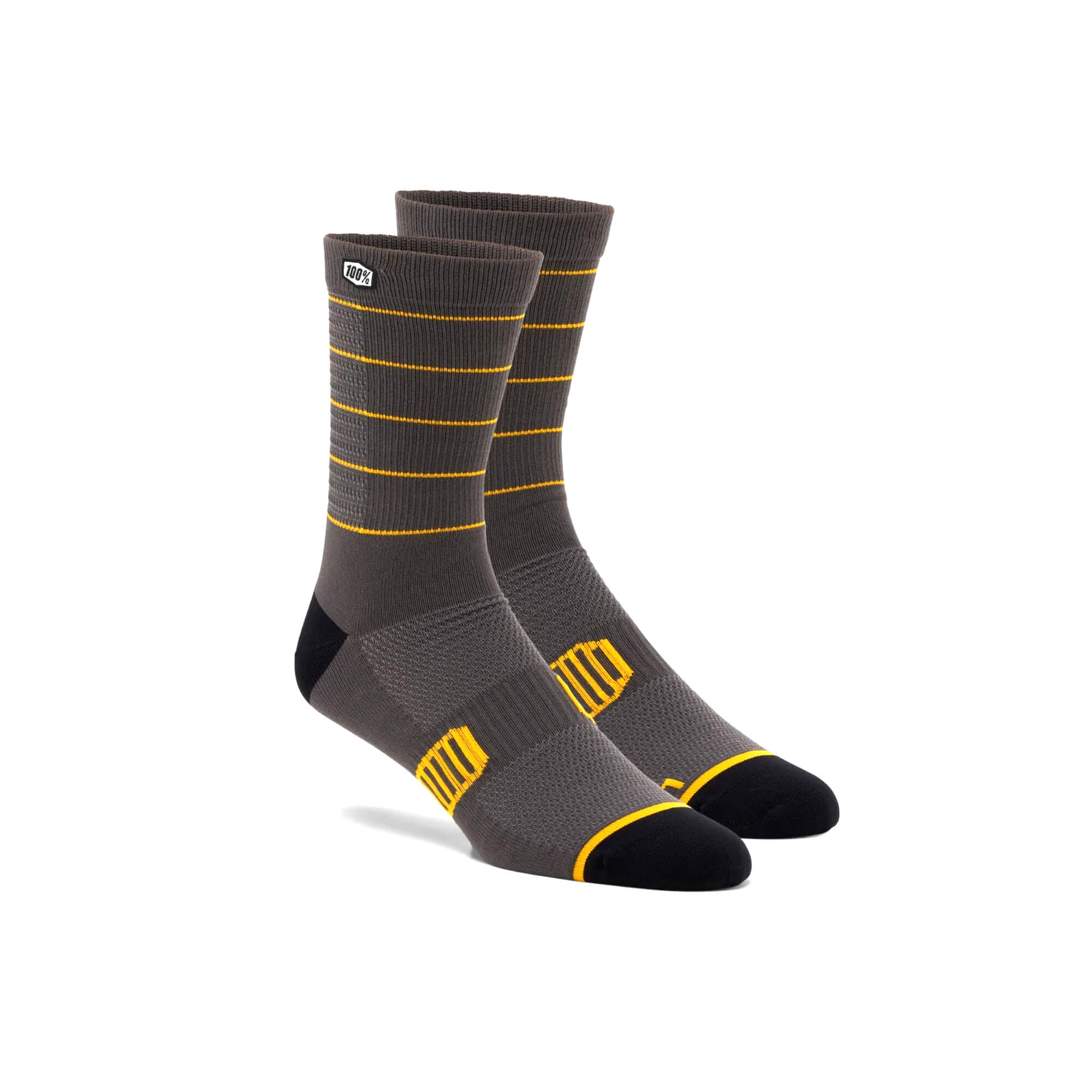 100% Advocate Performance Socks Charcoal / Mustard / S/M