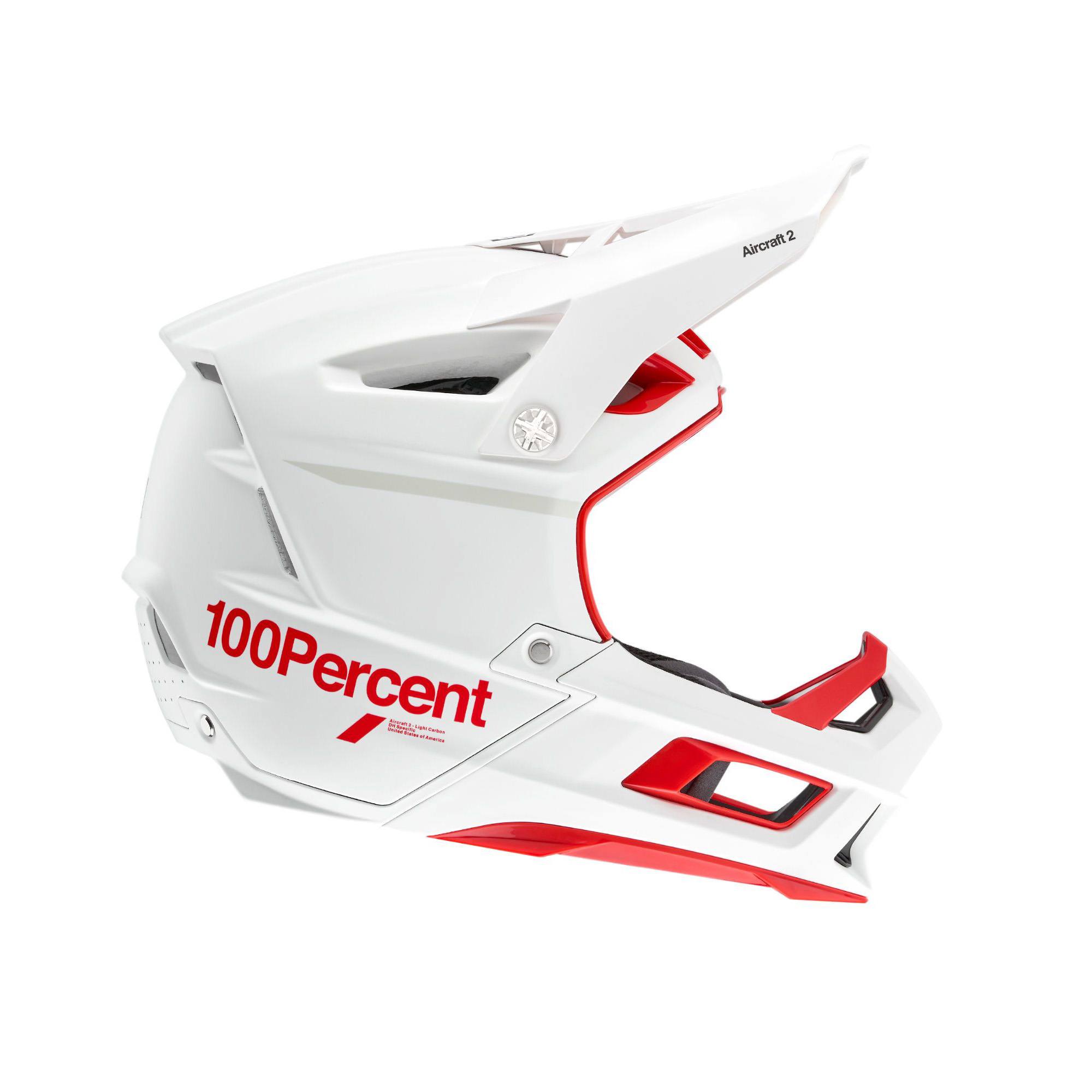 100% Aircraft 2 DH Full Face Helmet Red/White / S