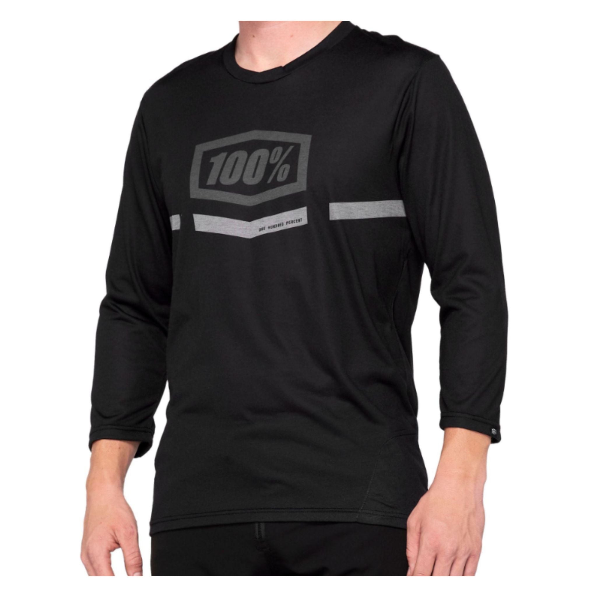 100% Airmatic 3/4 Sleeve MTB Jersey Black / S