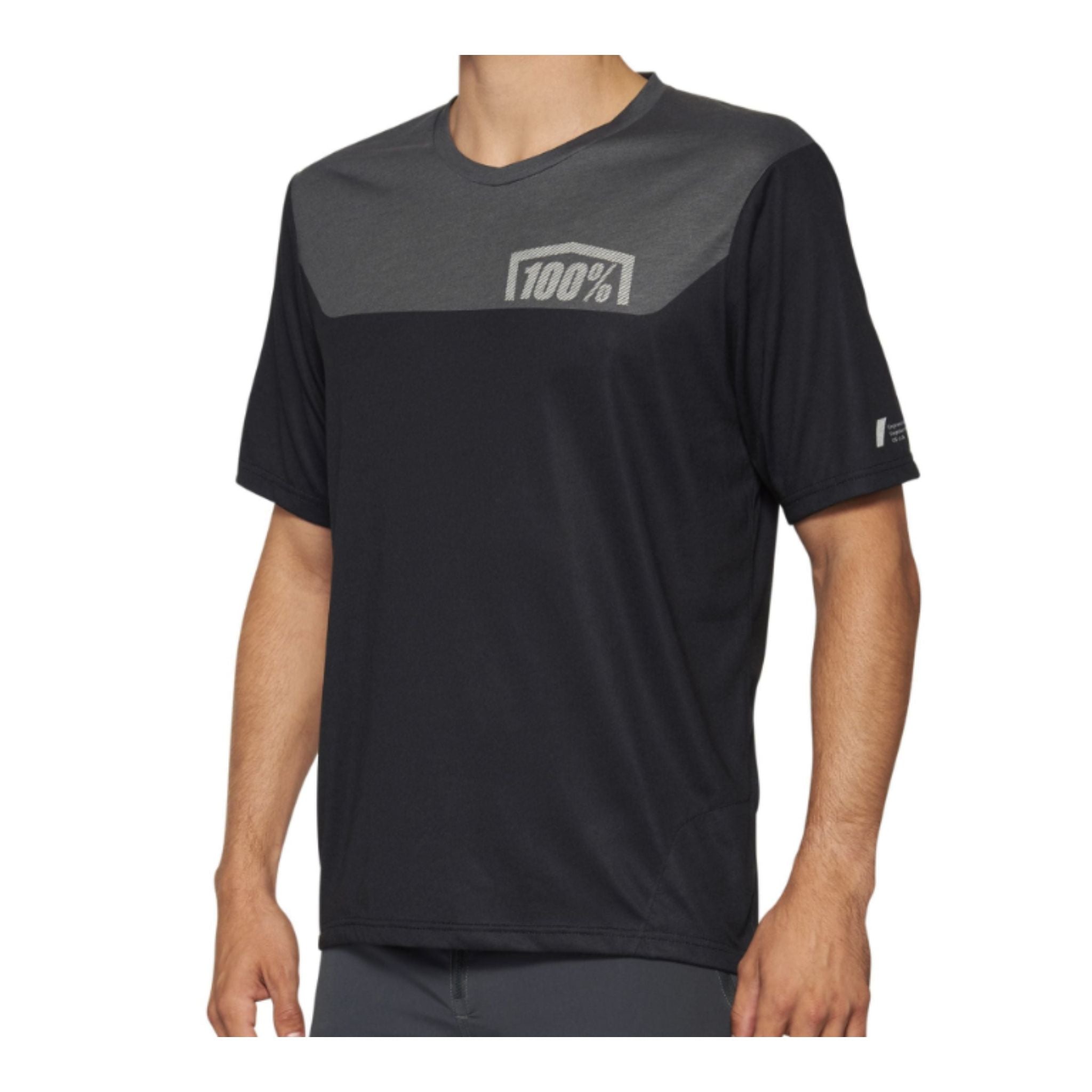 100% Airmatic Short Sleeve MTB Jersey Black/Charcoal / S