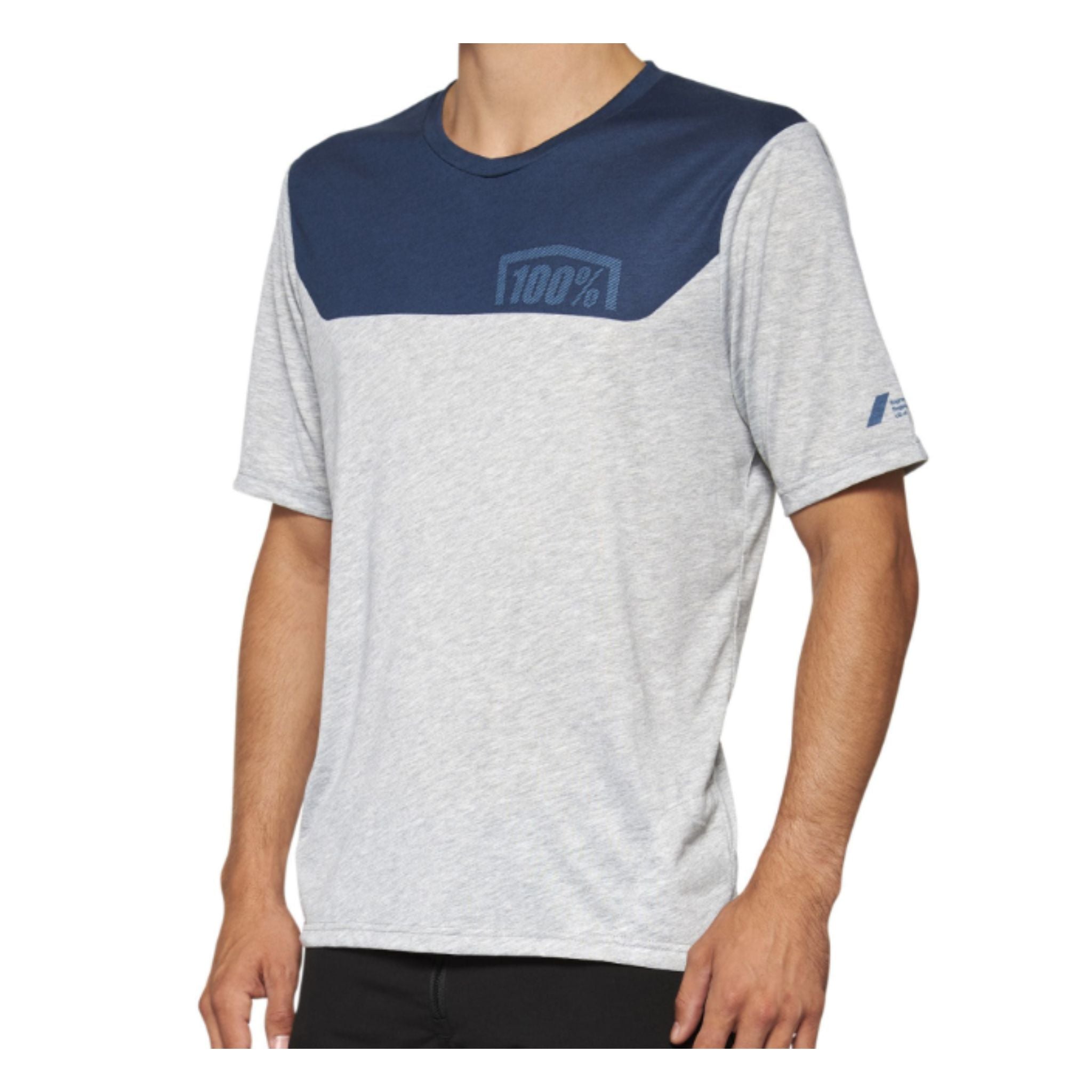 100% Airmatic Short Sleeve MTB Jersey Grey/Midnight / S