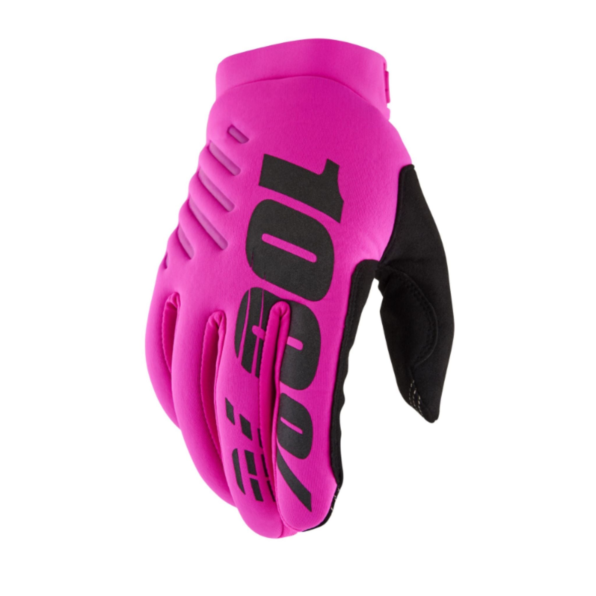 100% Brisker Women's Cycling Gloves Neon Pink / S