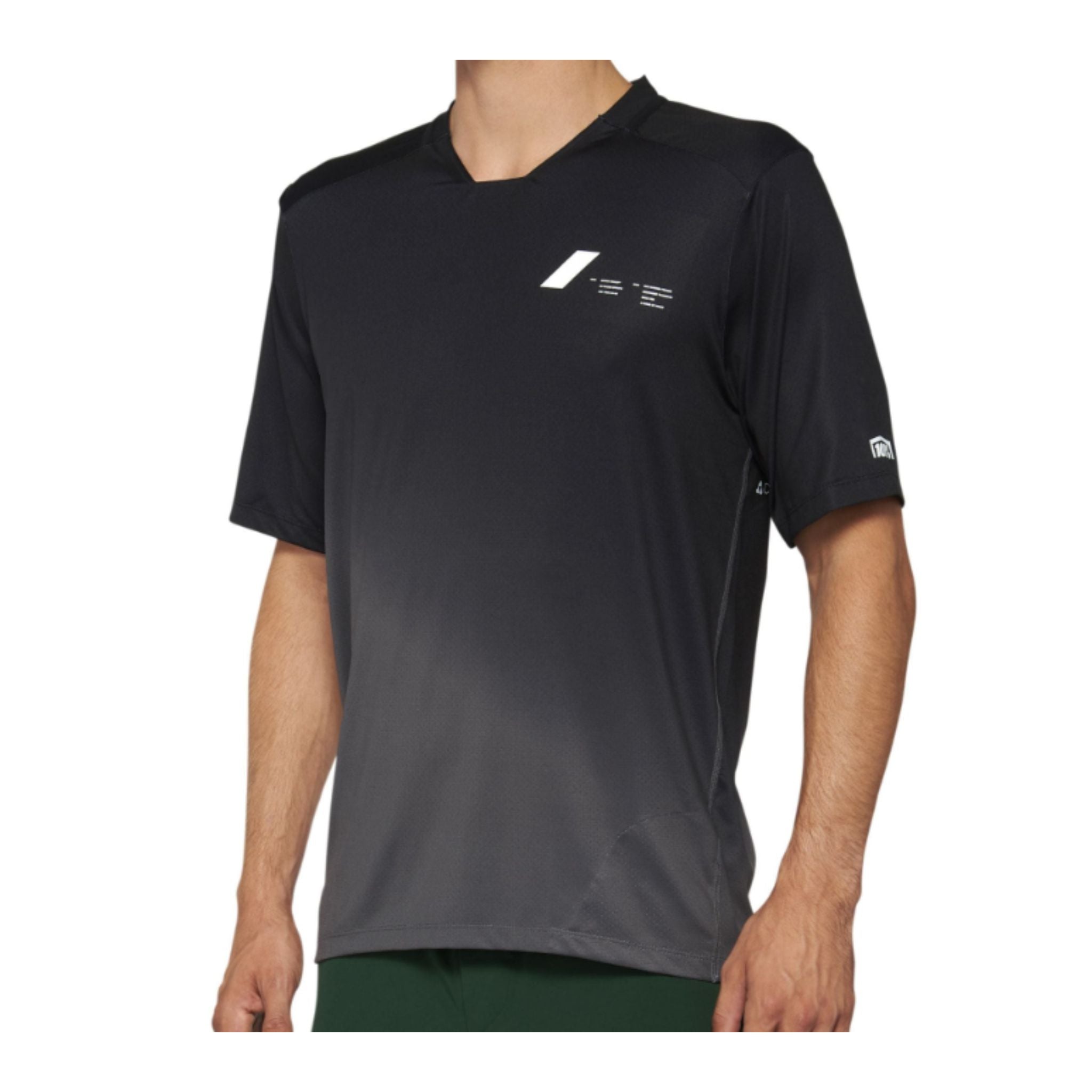 100% Celium Short Sleeve MTB Jersey Black/Charcoal / S