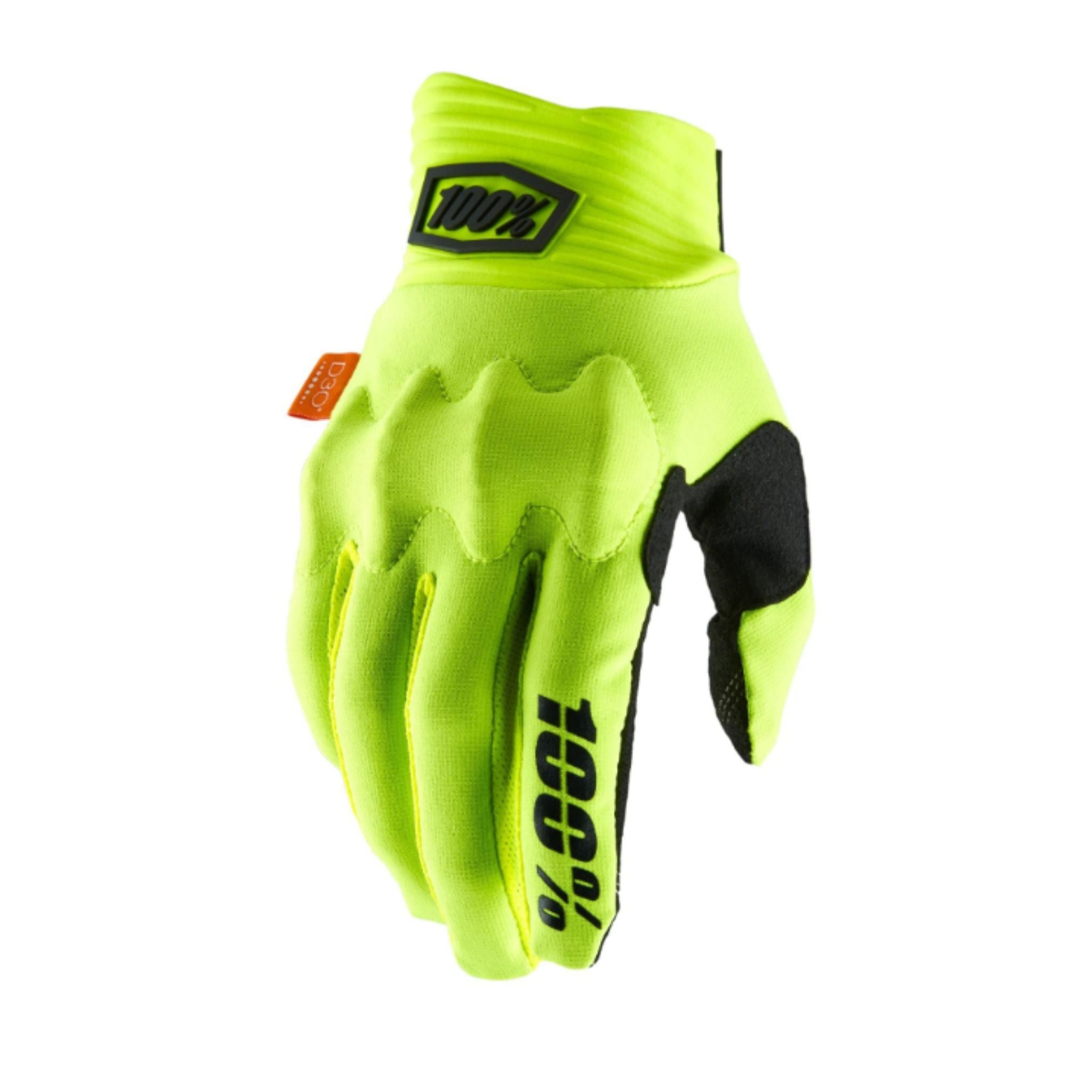 100% Cognito D3O MTB Gloves Fluo Yellow/Black / S
