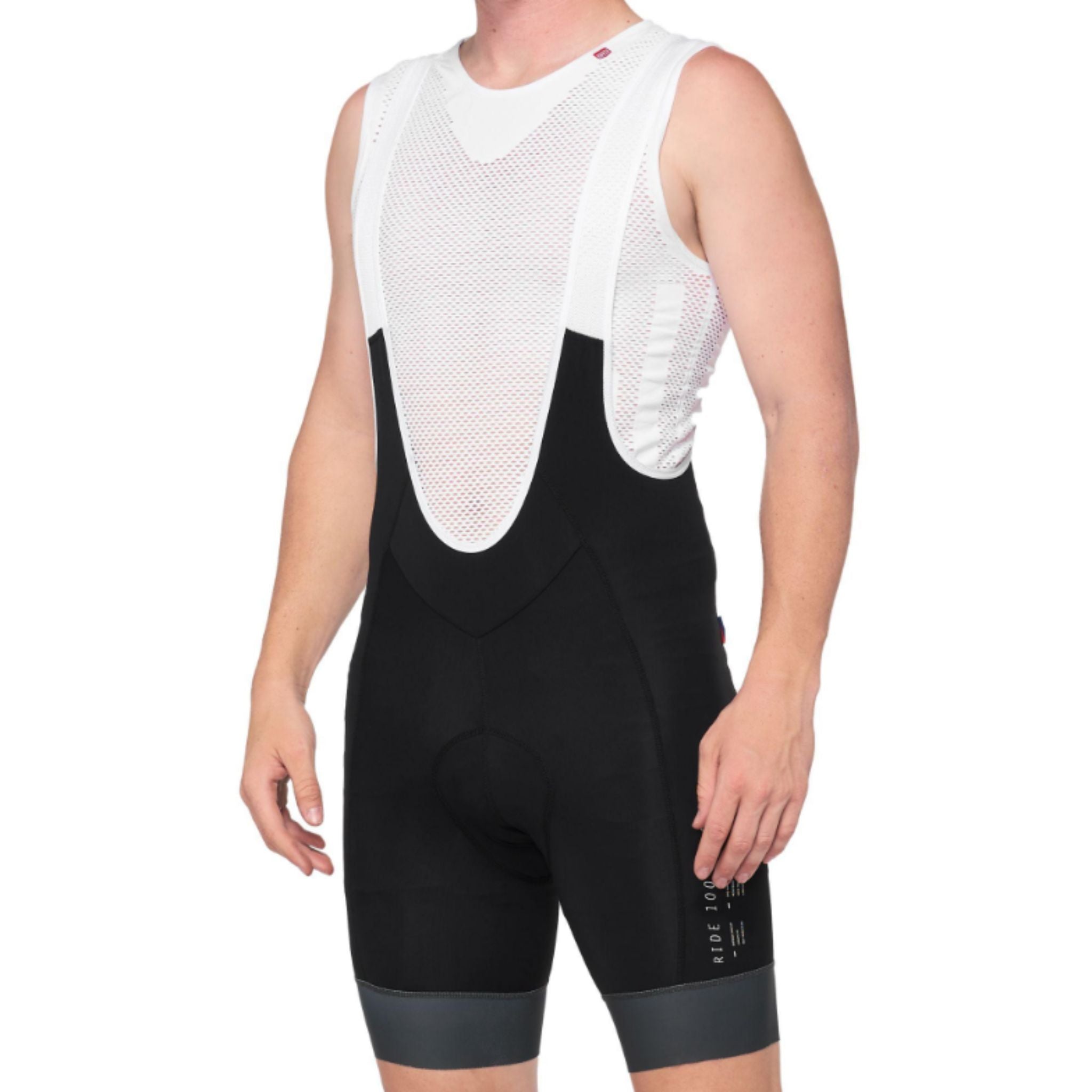 100% Exceeda Bib Shorts Black/Charcoal / S