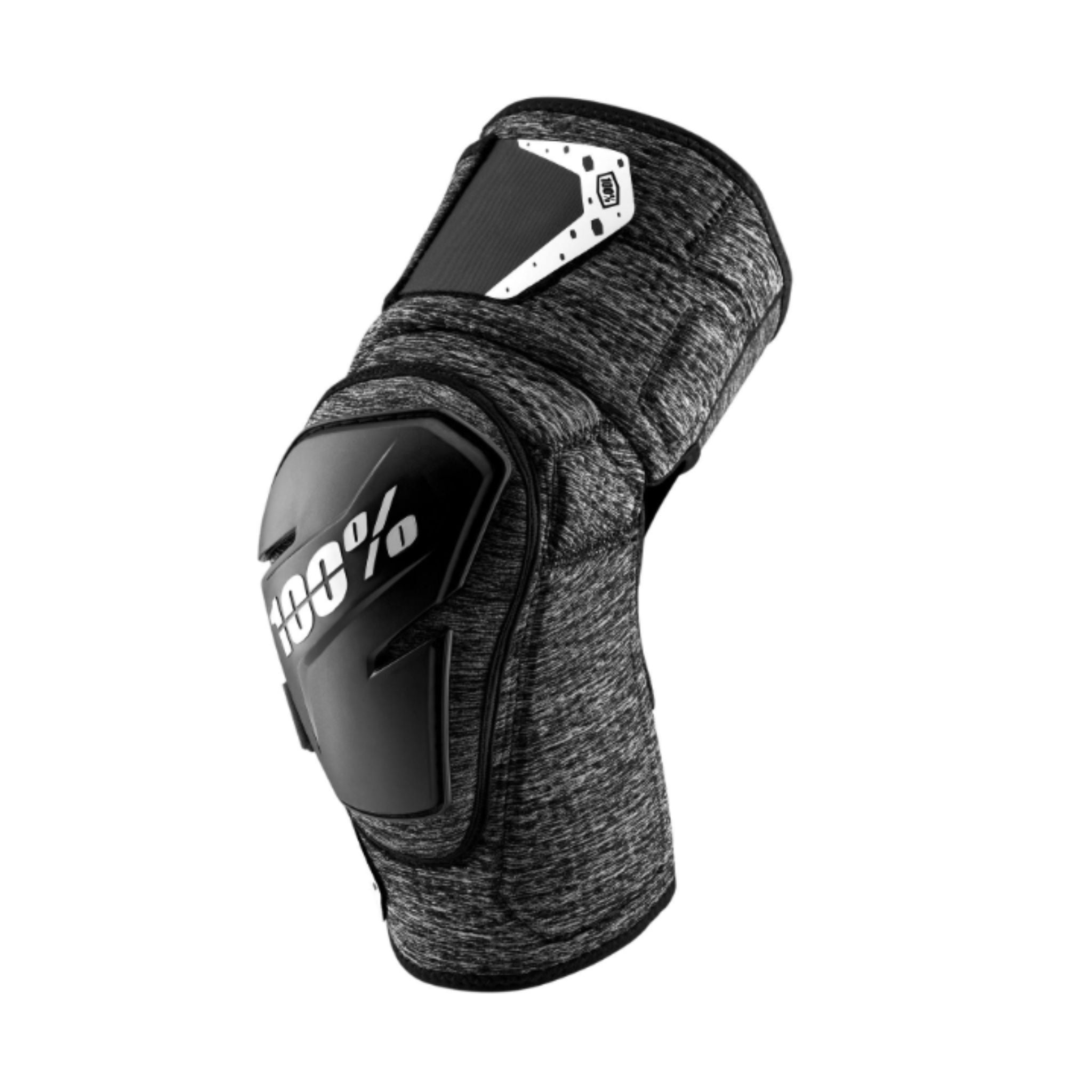 100% Fortis Knee Guards Heather Grey/Black / S/M