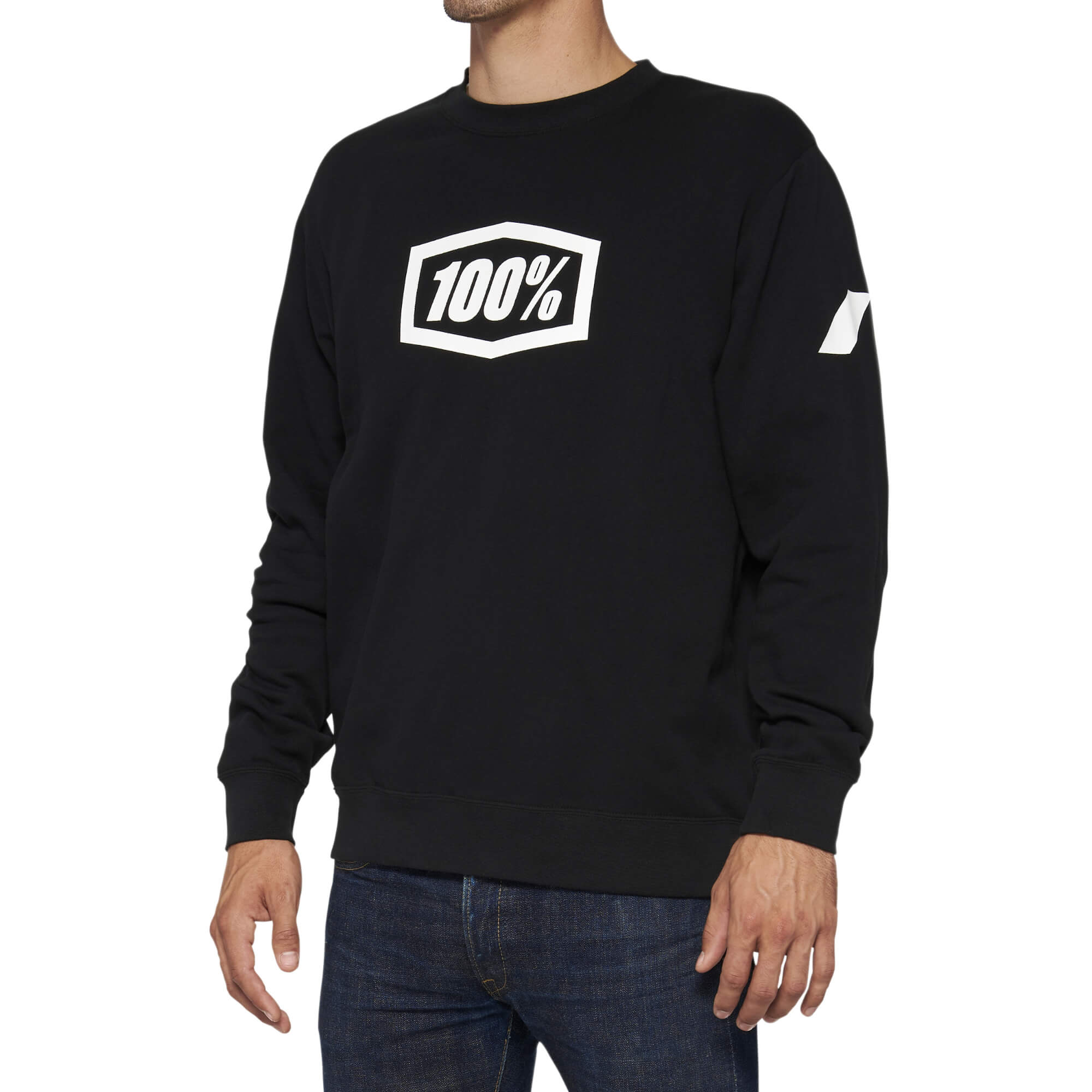 100% Icon Pullover Crewneck Fleece Black / XL