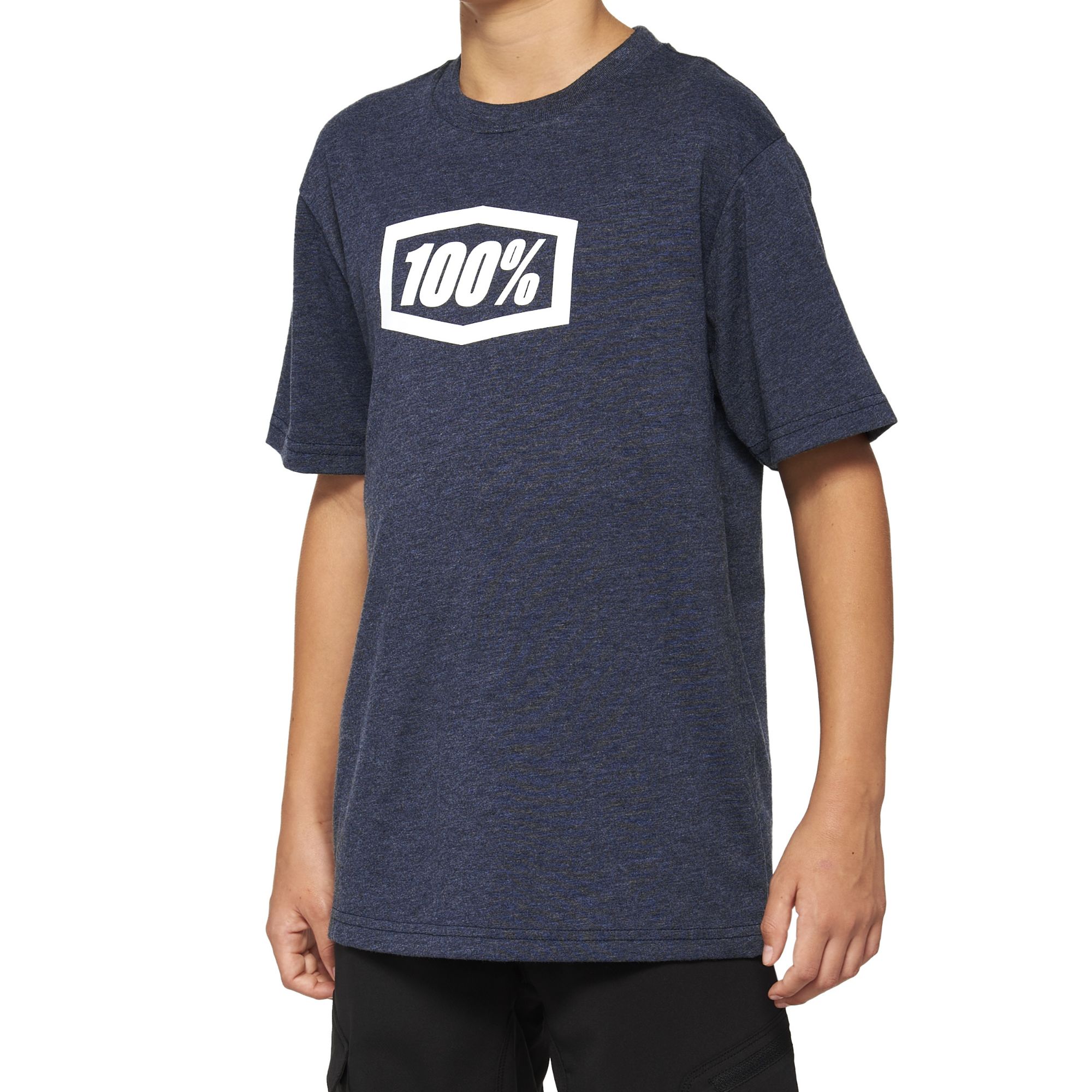 100% Icon Youth Short Sleeve Tee Navy / XL