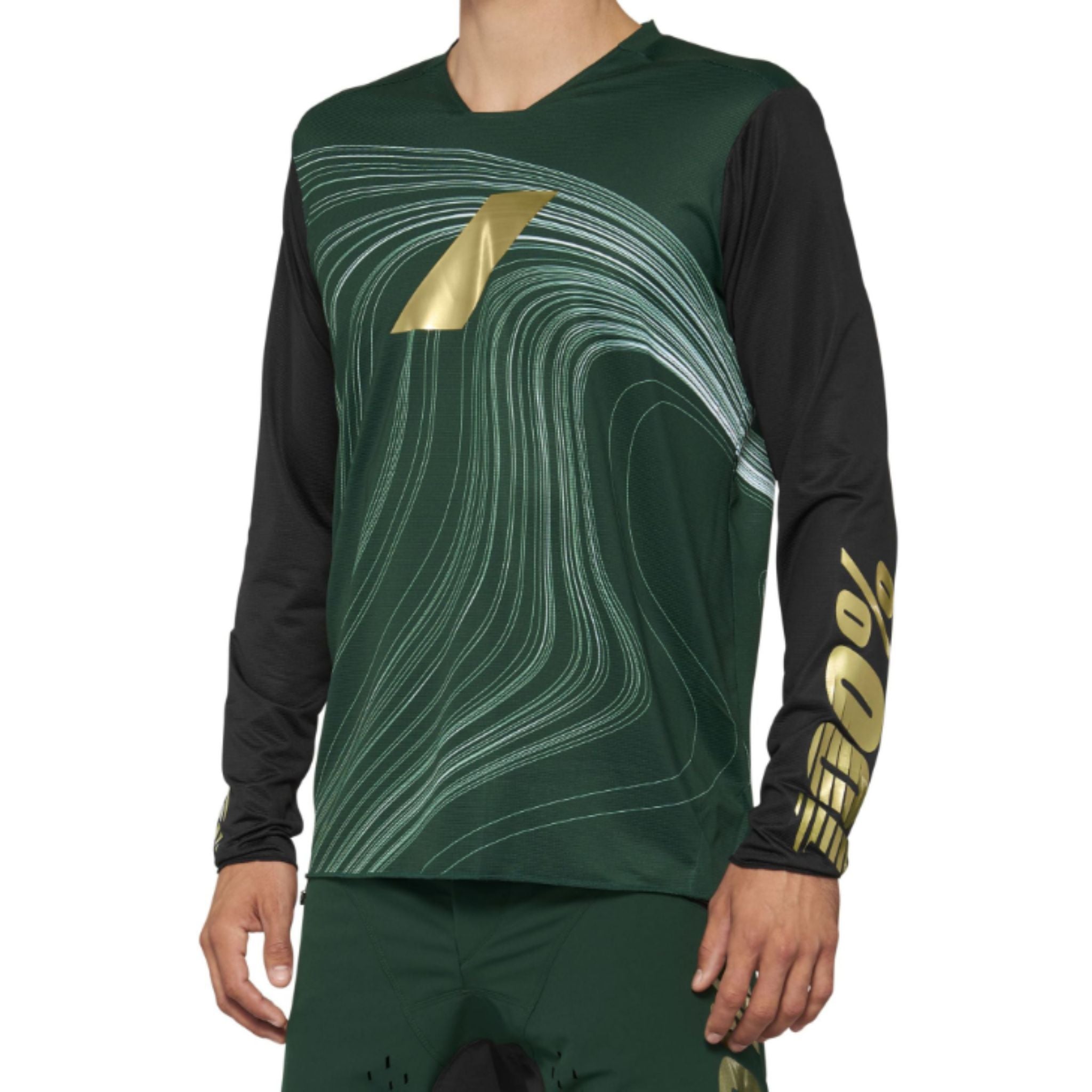 100% R-Core X Long Sleeve Limited Edition Jersey Forest Green / S
