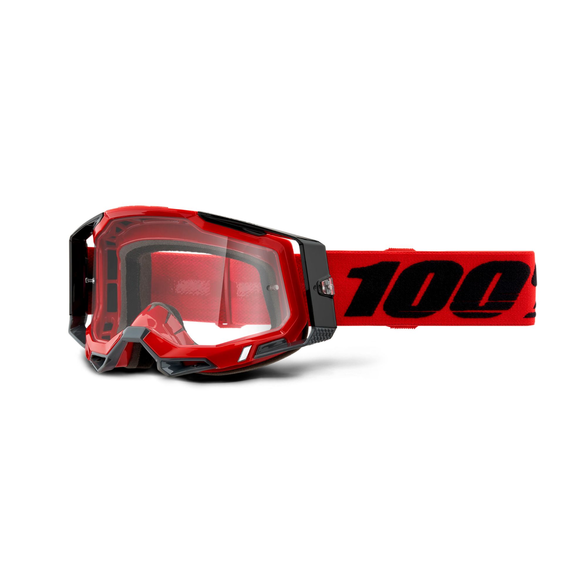 100% Racecraft 2 Goggles Red / Clear Lens