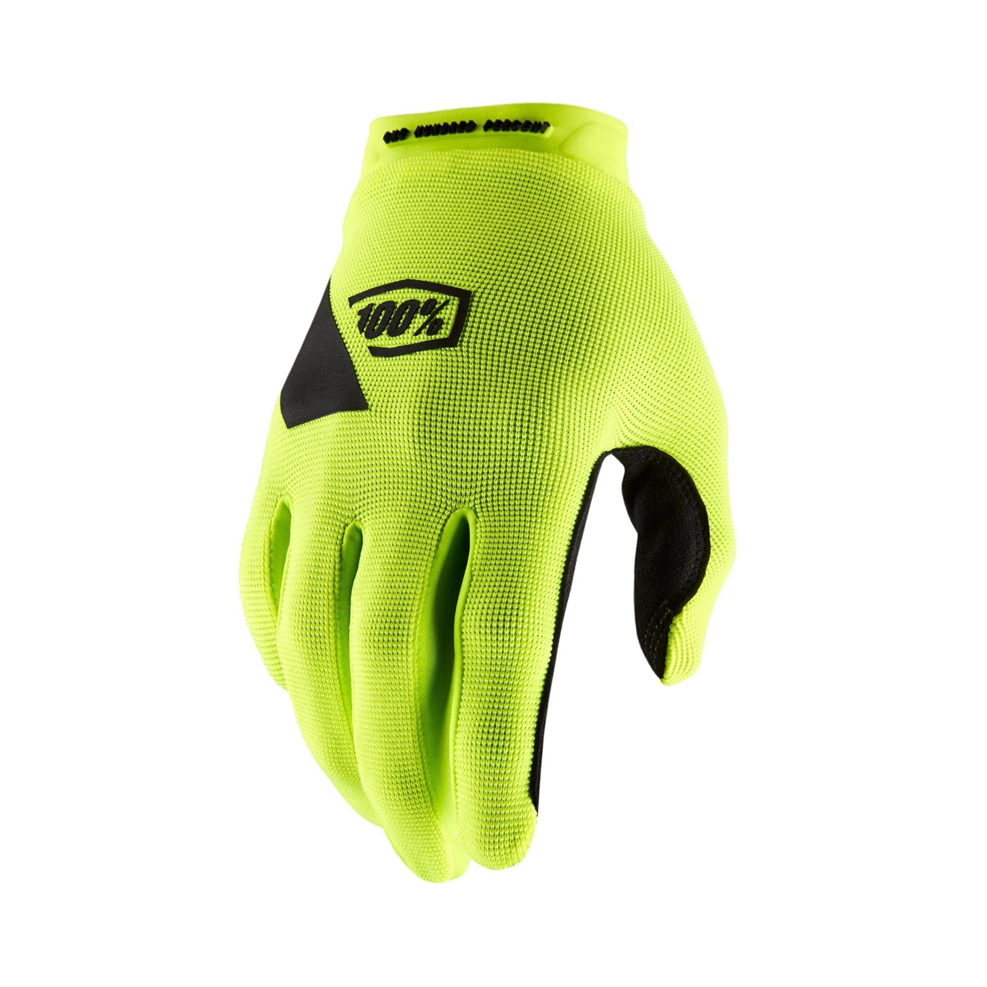 100% Ridecamp Gloves Fluo Yellow / S