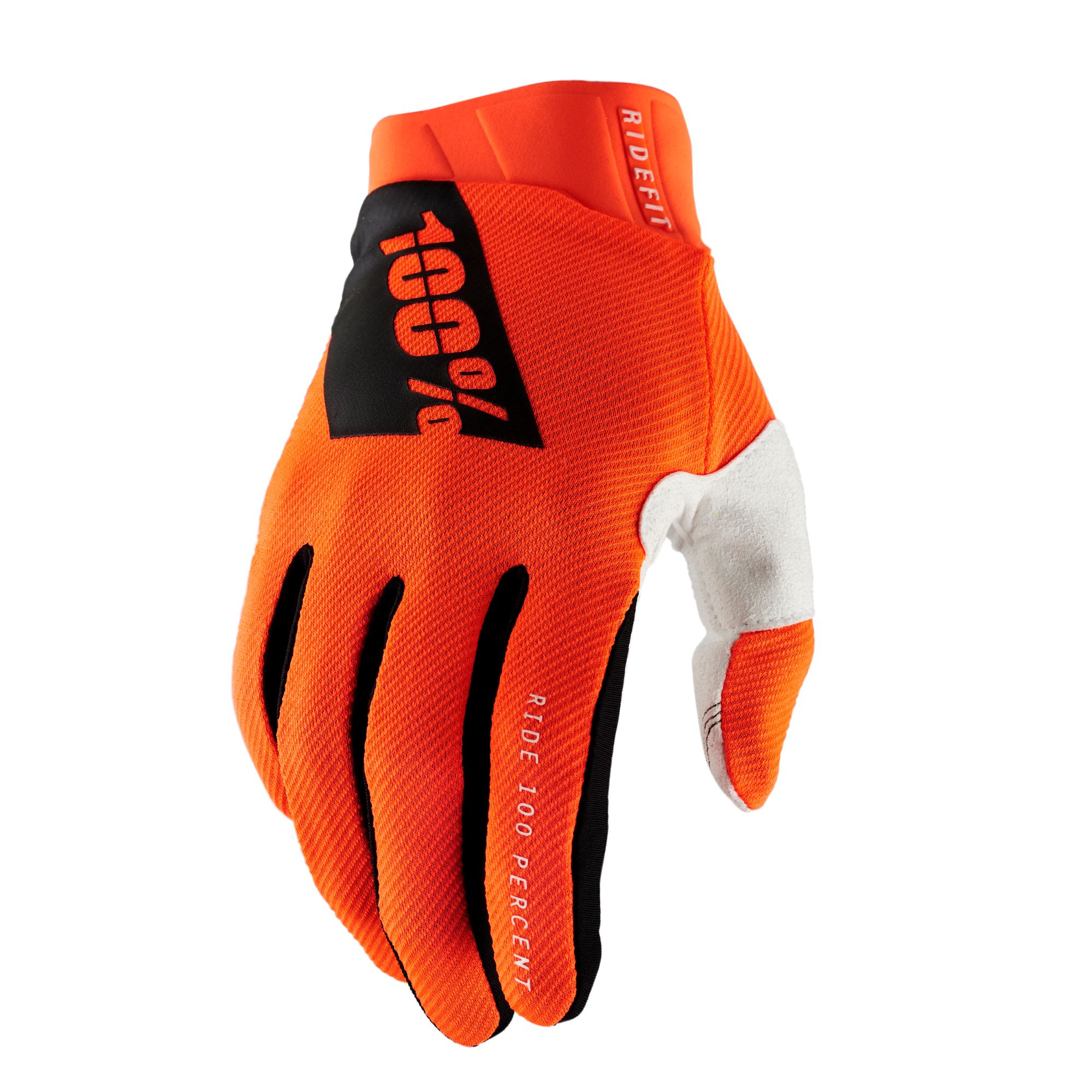100% Ridefit Gloves Orange / S