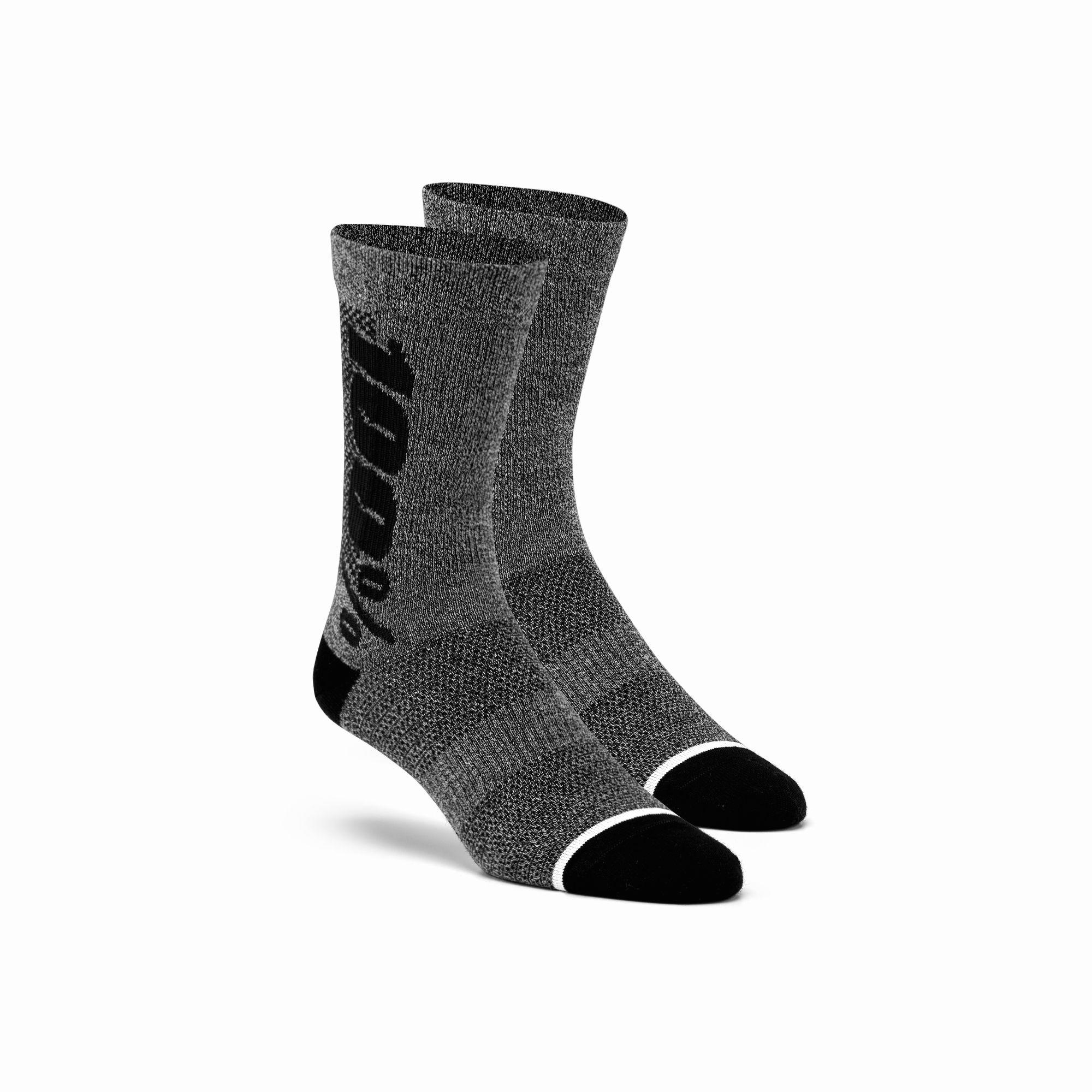 100% Rythym Merino MTB Socks Charcoal/Heather / S/M