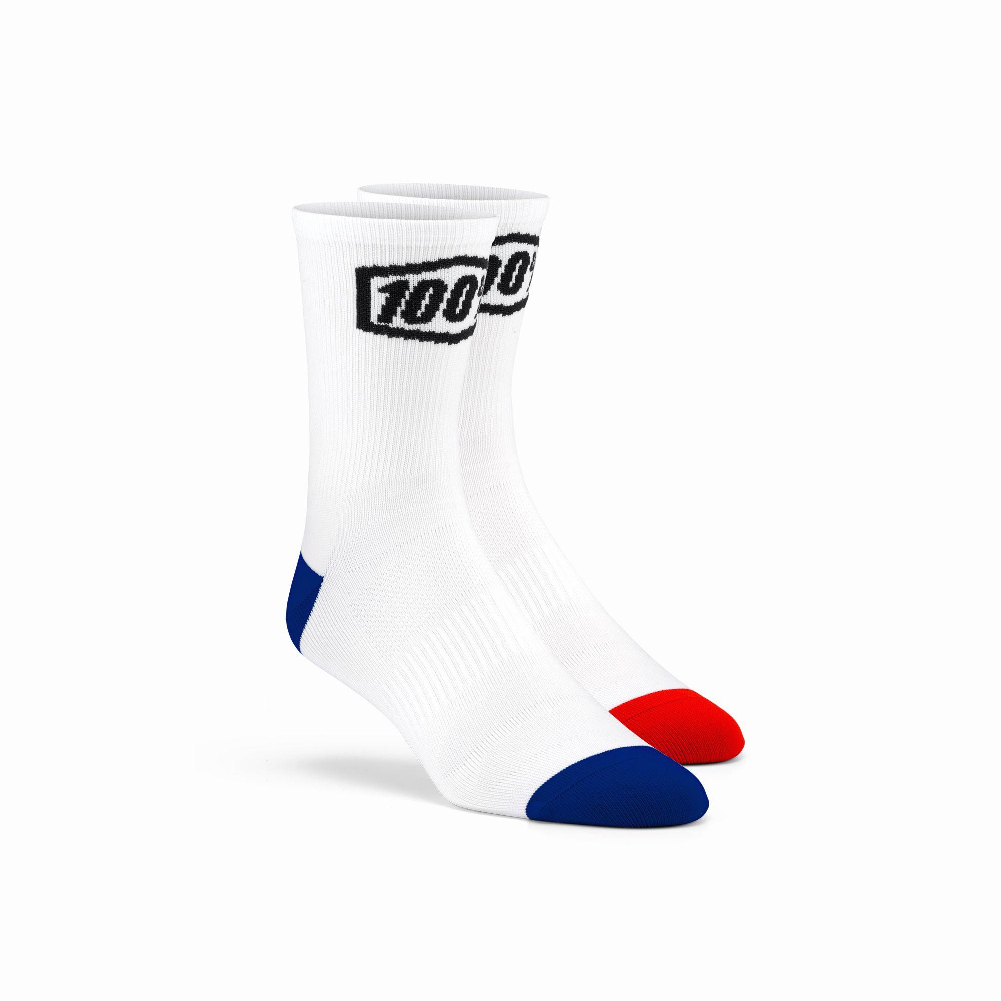 100% Terrain MTB Performance Socks White / S/M