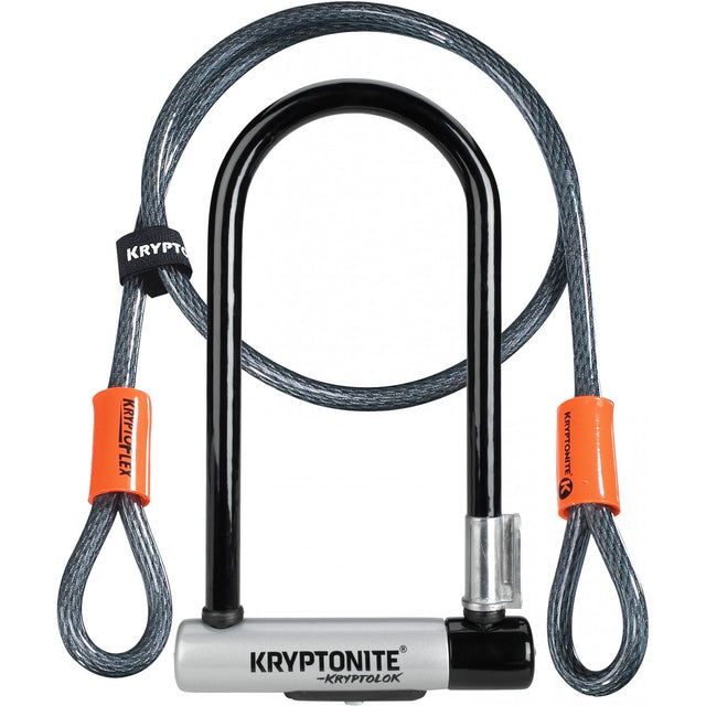 Kryptonite Kryptolok Standard U-Lock With 4 Foot Kryptoflex Cable - Sold Secure Gold
