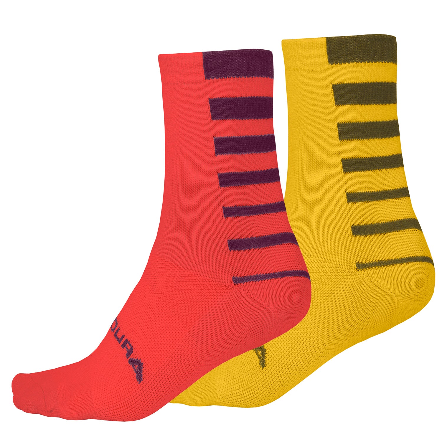 Endura Coolmax Stripe Socks (Twin Pack)