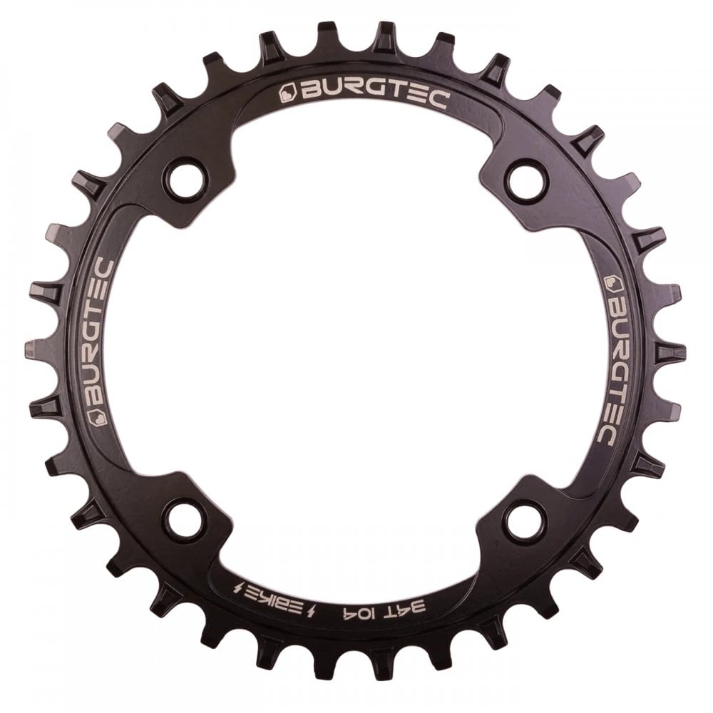 Burgtec 104mm E-Bike Steel Thick Thin Chainring Burgtec Black / 34T