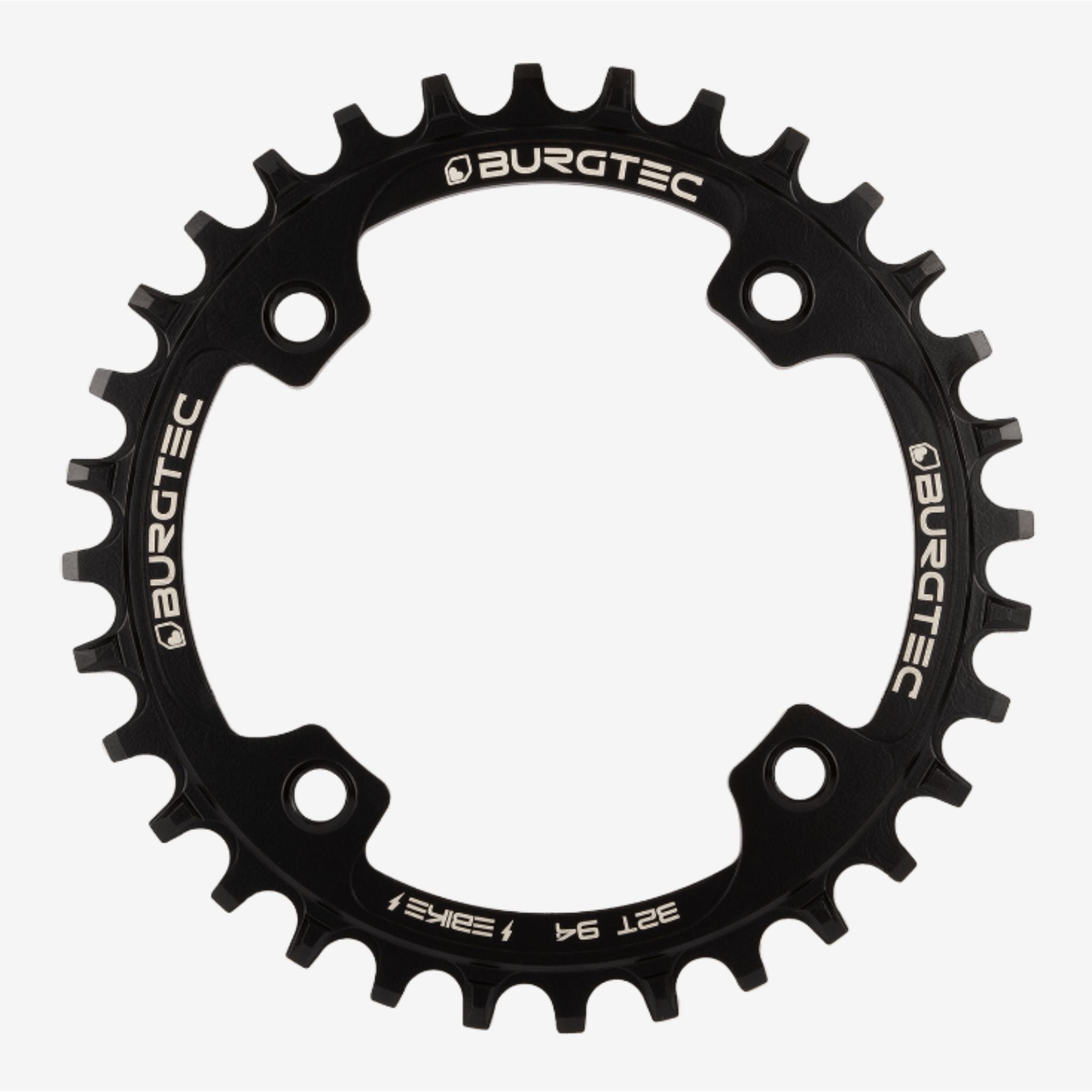 Burgtec 94mm BCD E-Bike Steel Thick Thin Chainring Burgtec Black / 30T