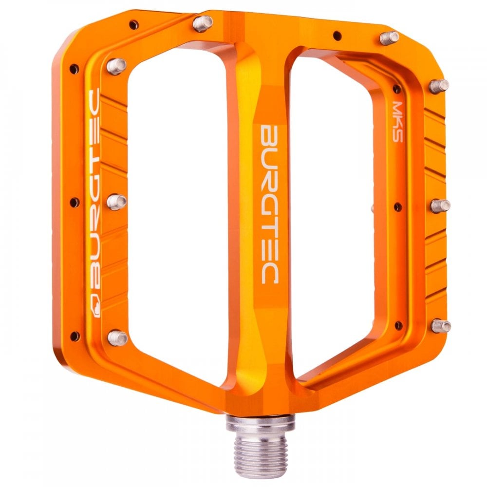 Burgtec Penthouse MK5 Flat Pedals Iron Bro Orange