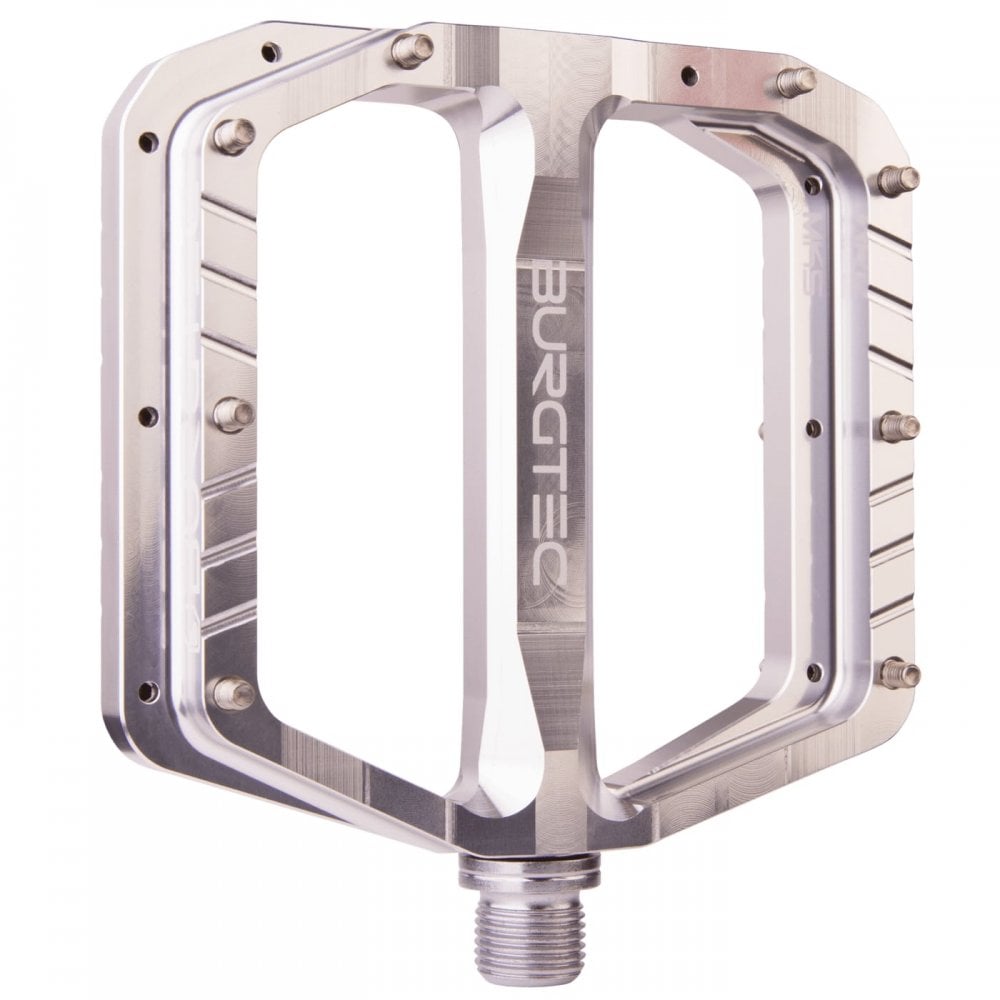 Burgtec Penthouse MK5 Flat Pedals Rhodium Silver