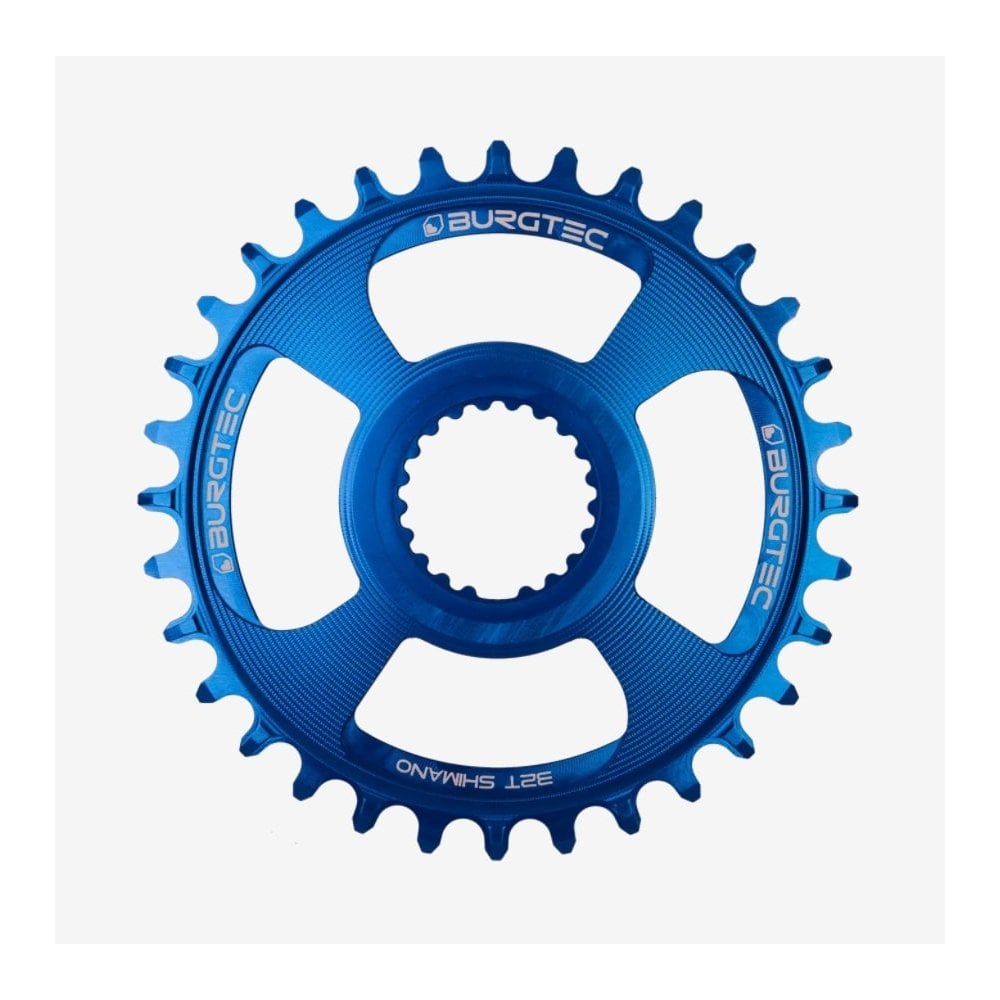 Burgtec Shimano Direct Mount Thick Thin Chainring Deep Blue / 28T