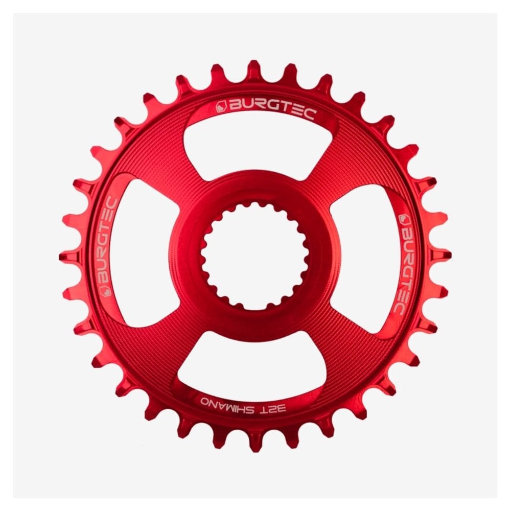 Burgtec Shimano Direct Mount Thick Thin Chainring Race Red / 28T
