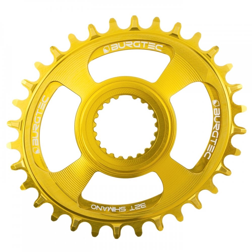 Burgtec Shimano Oval Direct Mount Thick Thin Chainring Burgtec Bullion Gold / 30T