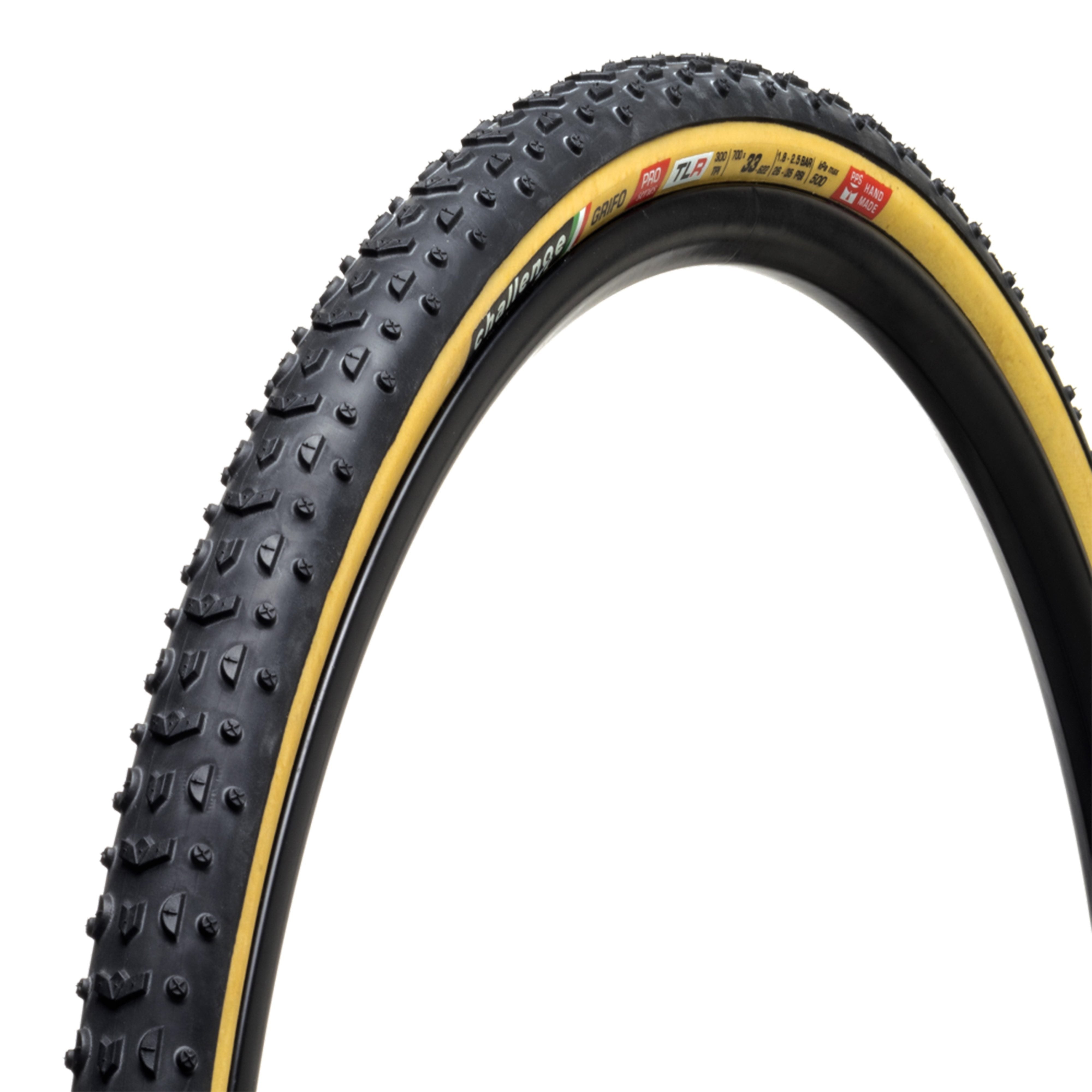 Challenge Grifo Pro Handmade TLR Cyclocross Tyre Brown / 700x33