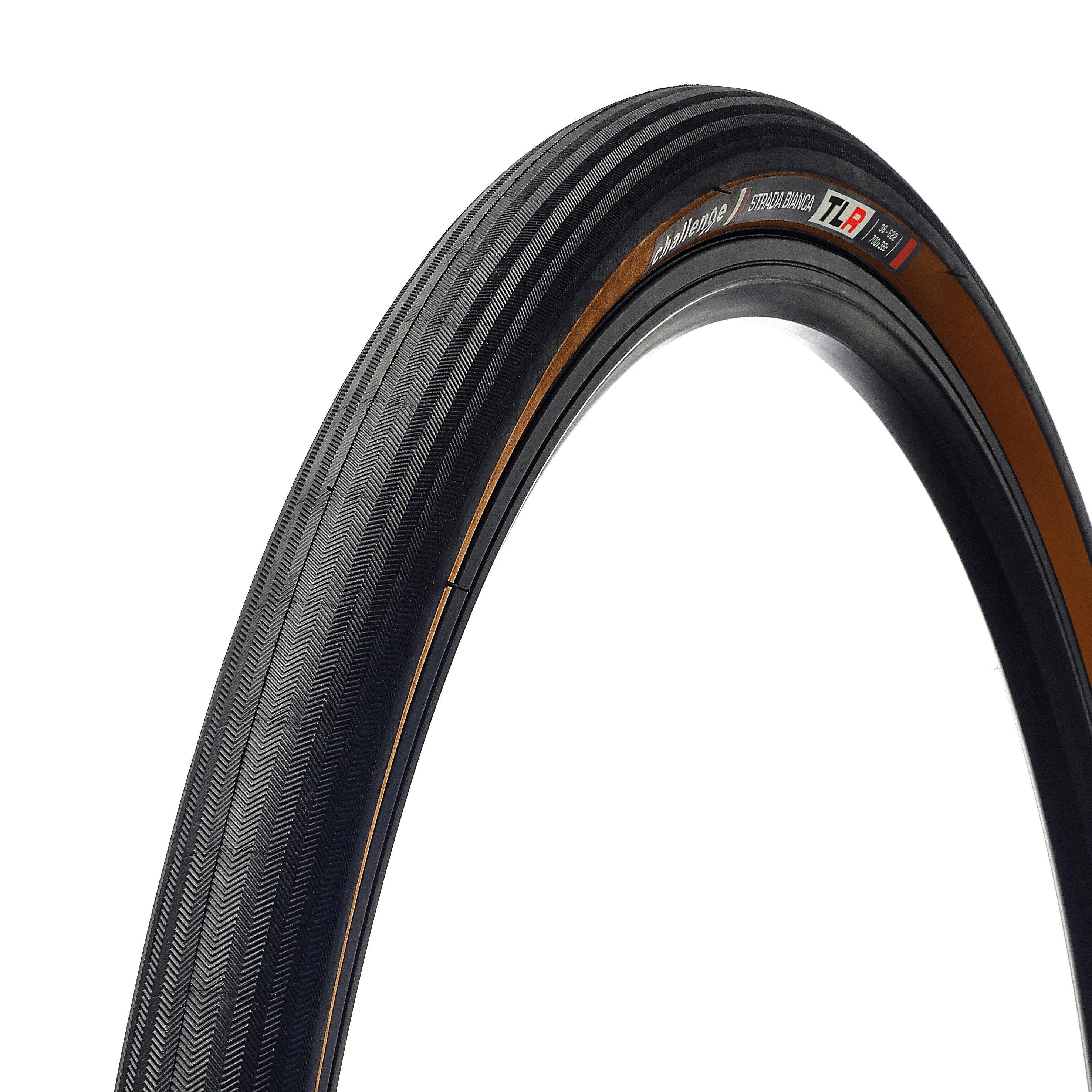 Challenge Strada Bianca Vulcanised Tubeless Ready Tyre Brown / 700x36