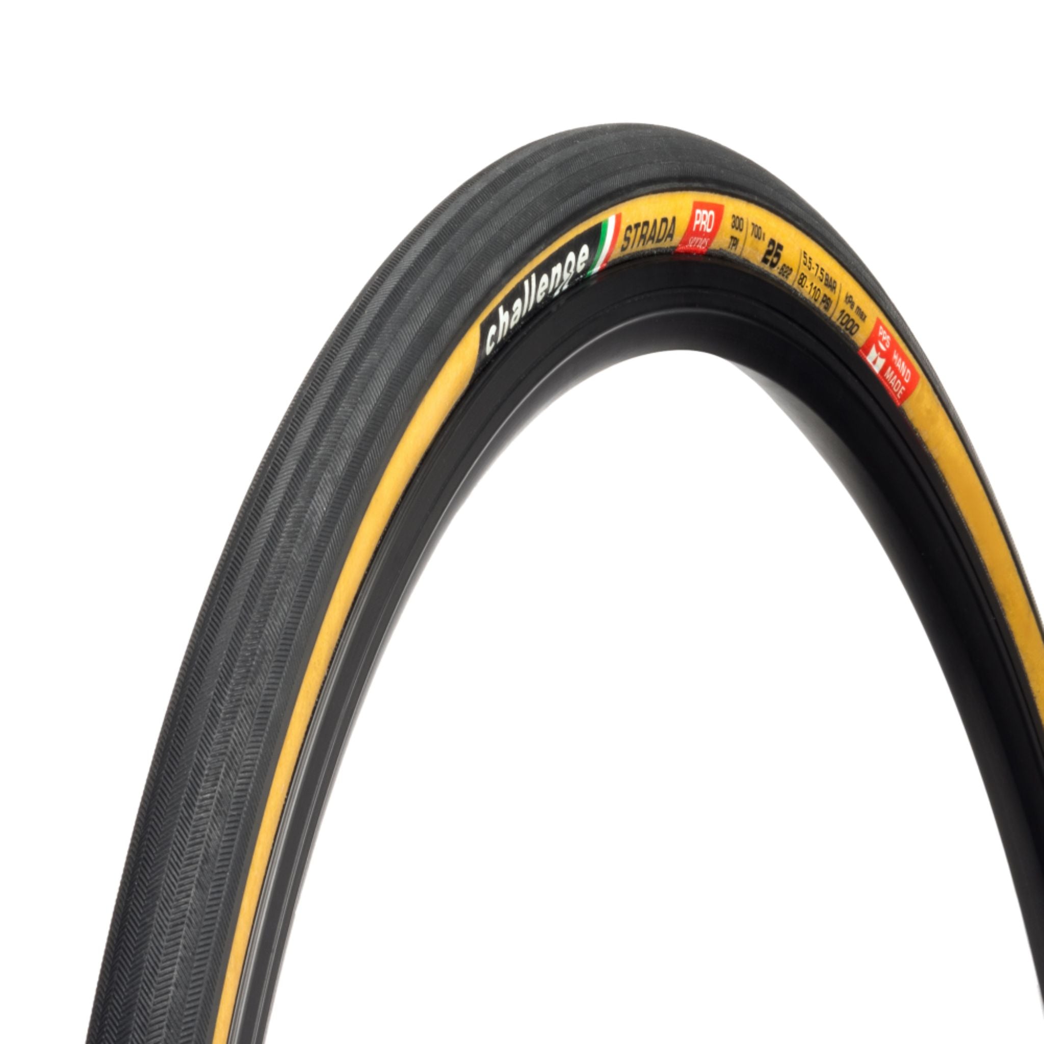 Challenge Strada Pro Handmade Clincher Tyre Tan / 700x25