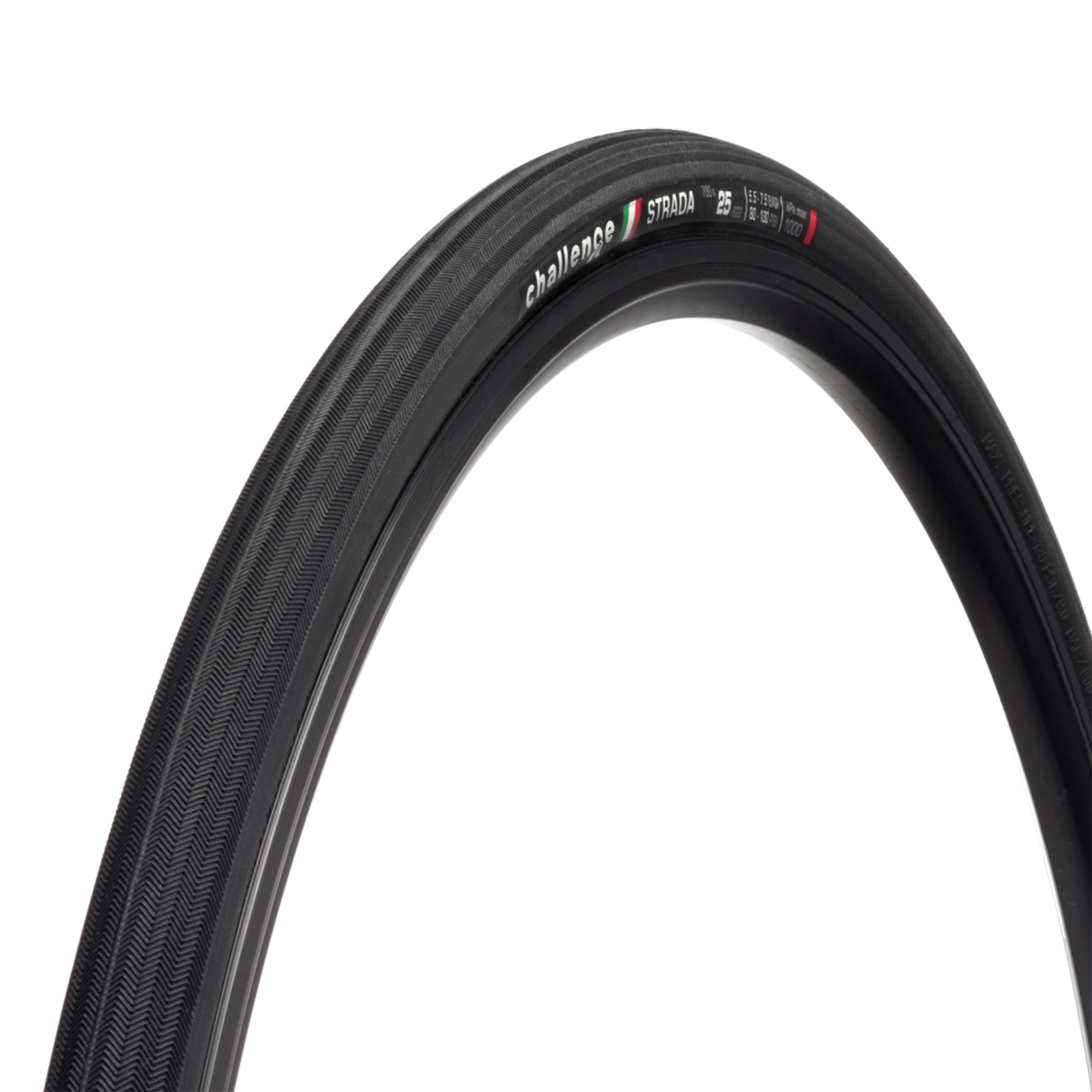 Challenge Strada Race Vulcanised Clincher Tyre Black / 700x25