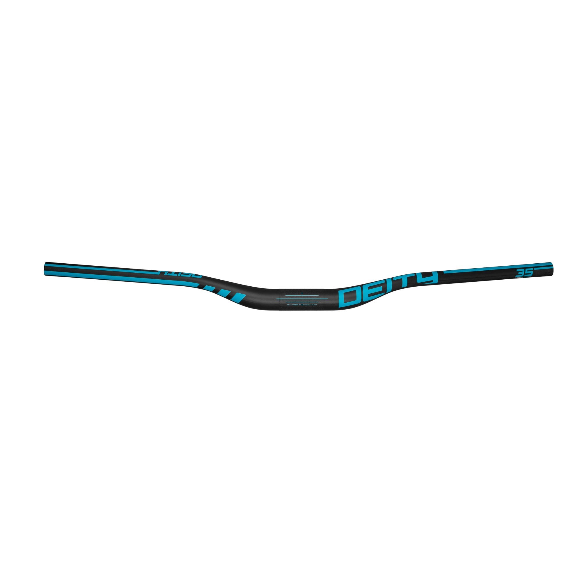 Deity Speedway 35 Carbon Handlebar Turquoise / 35mm x 30mm Rise