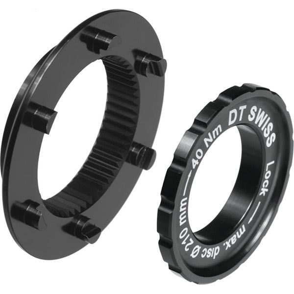 DT Swiss Centre-Lock to 6-bolt Fitting Adapter for MTB and 15mm Axles Black / One Size