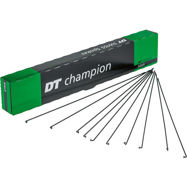 DT Swiss Champion Black Spokes 14g Box of 100 Black / 180mm