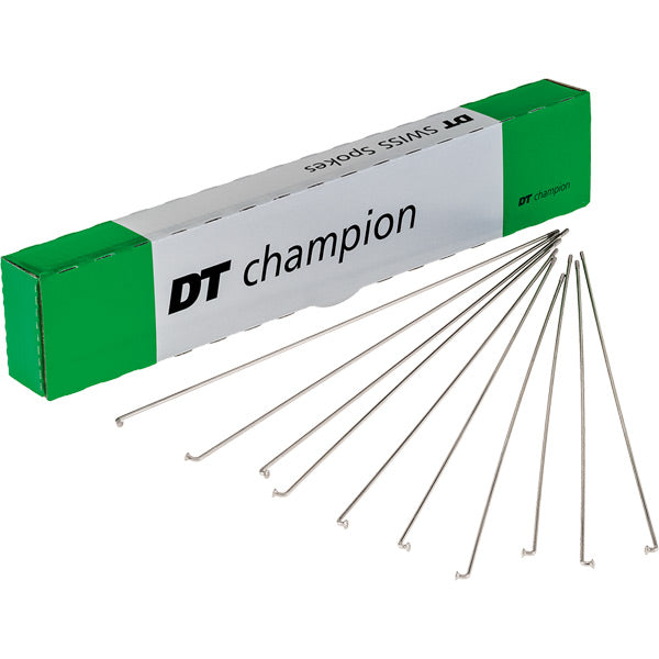 DT Swiss Champion Silver Spokes 14g Box of 100 Silver / 180mm
