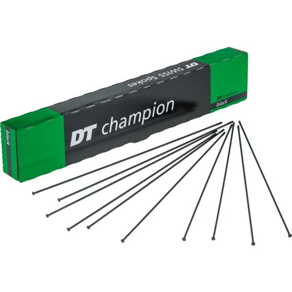 DT Swiss Champion Straight Pull Black Spokes Box of 20 Black / 284mm