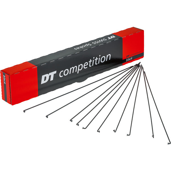 DT Swiss Competition Black Spokes 14/15g Box of 100 Black / 250mm