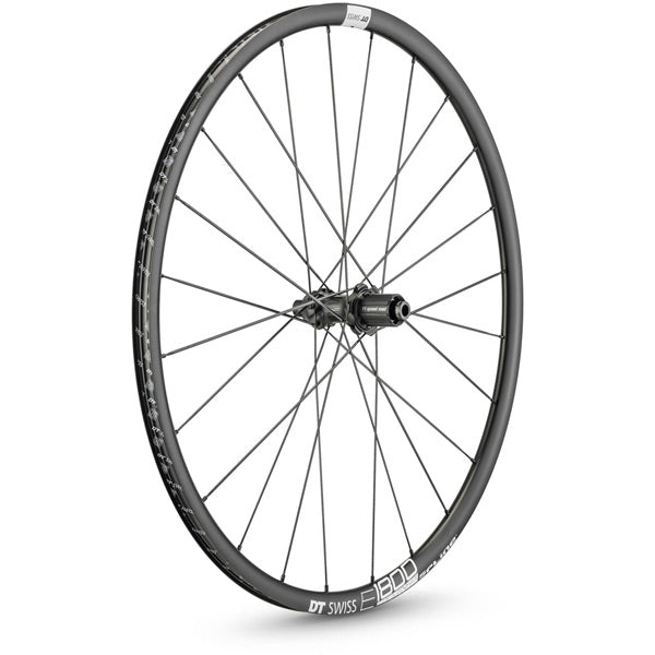 DT Swiss E1800 SPLINE Disc Brake Wheel Black / Front - 23mm Aluminium Clincher / 12 x 100mm