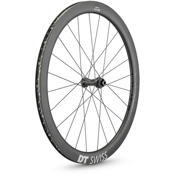 DT Swiss HEC 1400 Carbon Disc Brake Road Wheels Black / Front - 47mm Carbo / 12 x 100mm